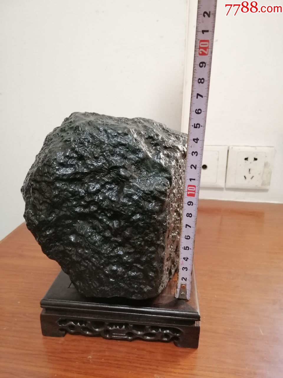 天然黑金石原石摆件(a4572)