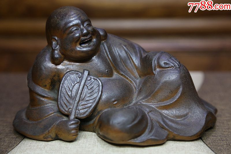 清代紫砂弥勒佛坐像