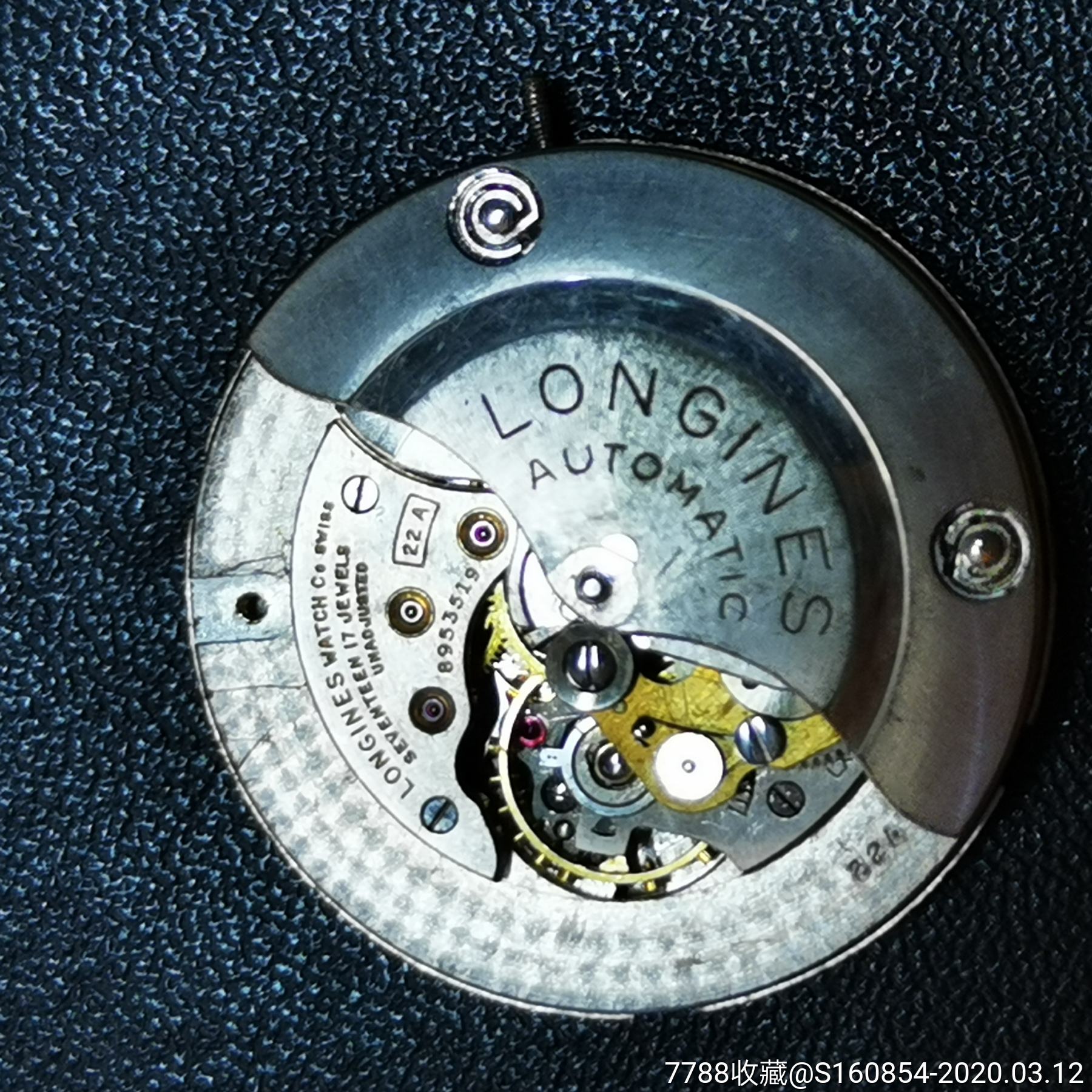 二手瑞士浪琴自动机械手表拆机22a机芯