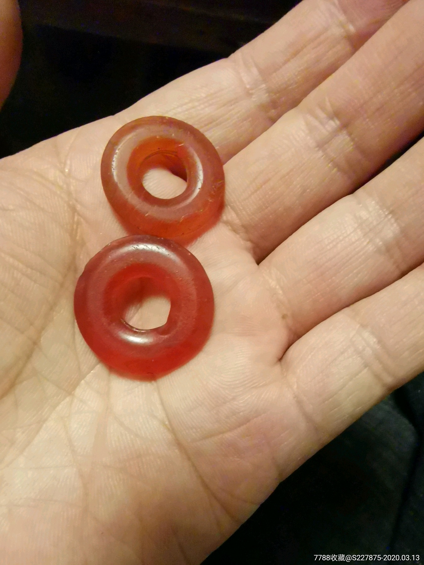清代老玛瑙环