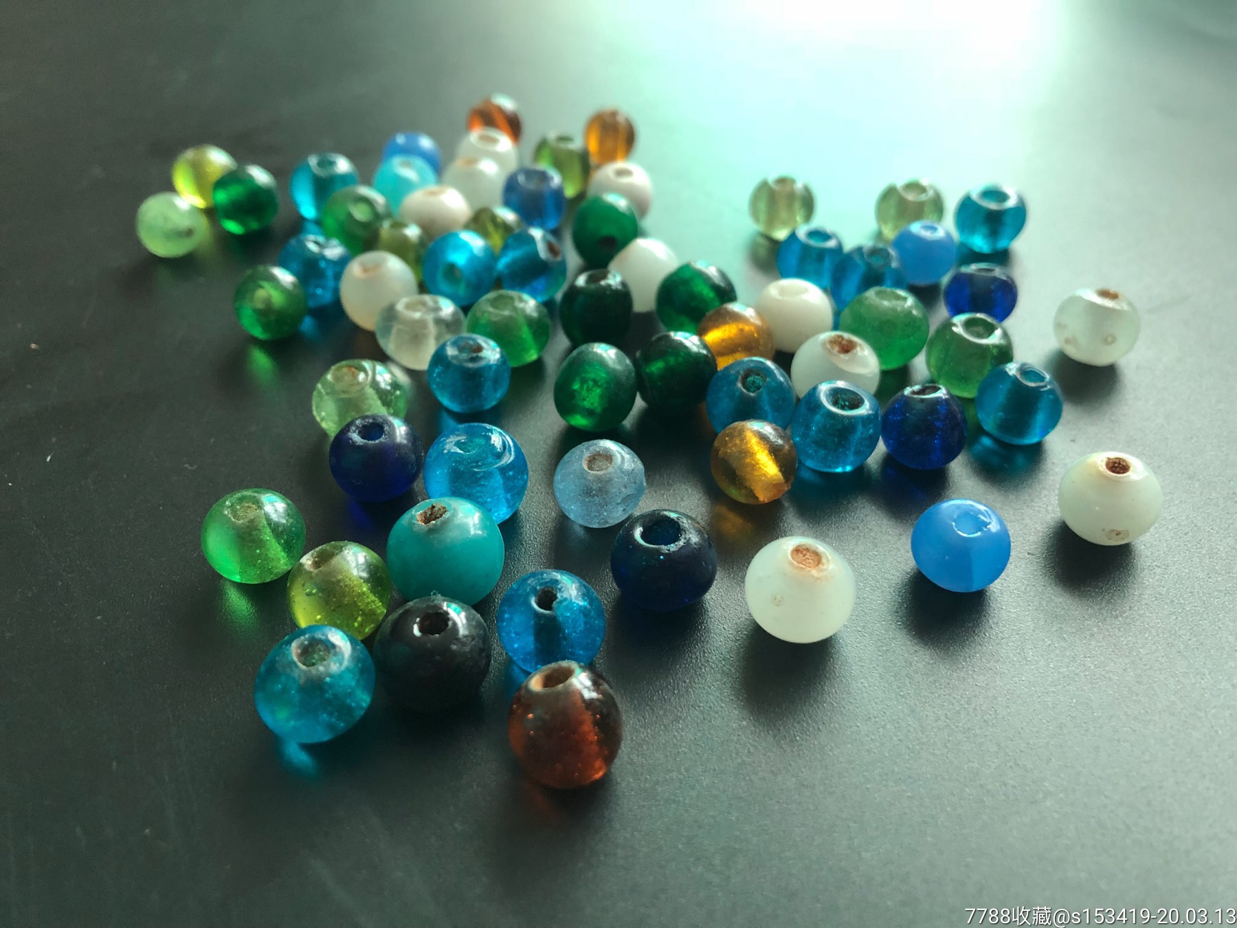 60颗民俗老物件包老包邮老琉璃珠60颗民俗老物件包老包邮老琉璃珠子6