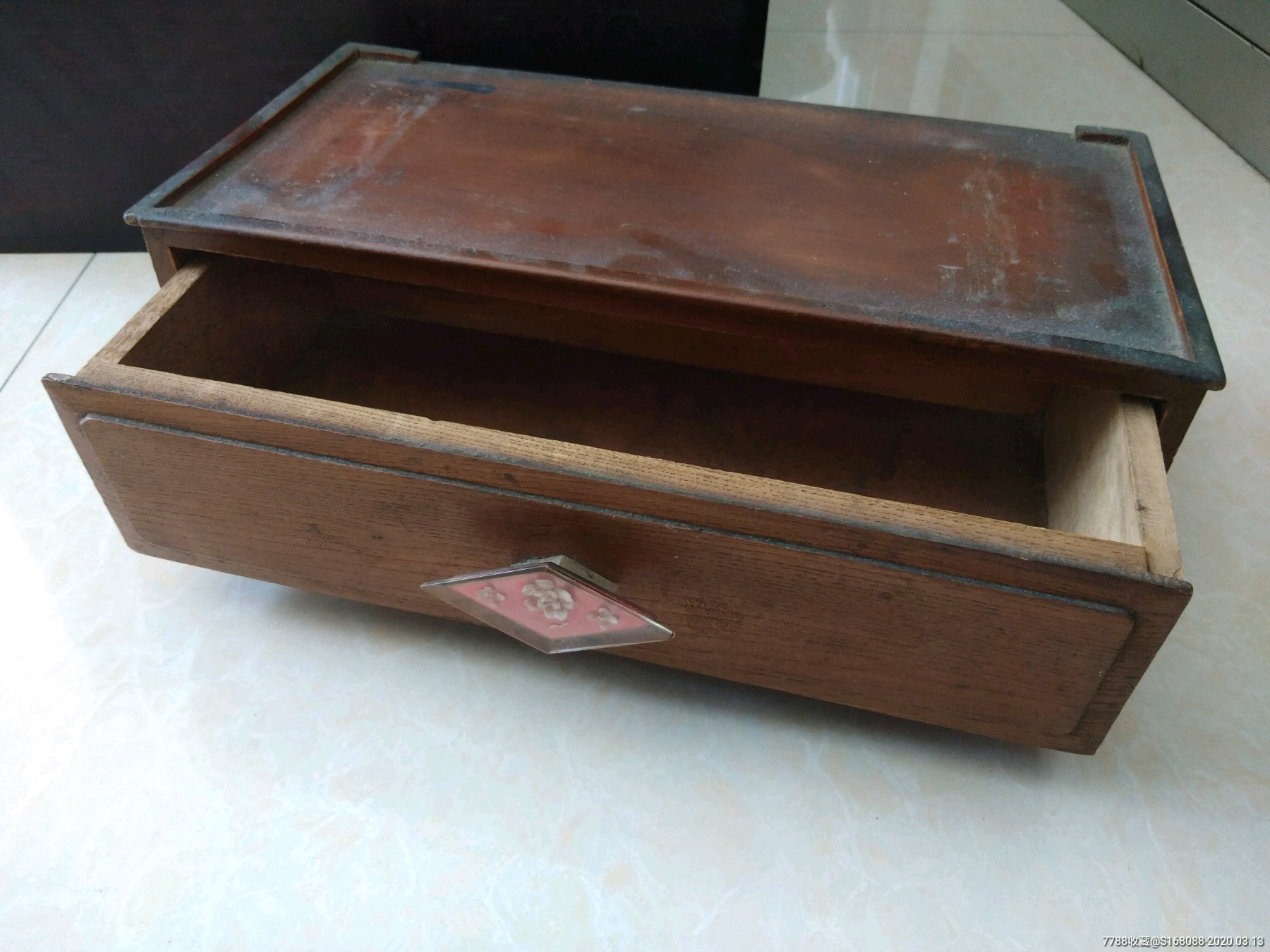 文革时期六七十年代老家具底座老实木抽匣底座老钟表底座老抽屉柜