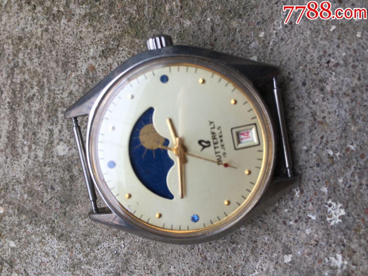 蝴蝶牌星辰日历机械手表