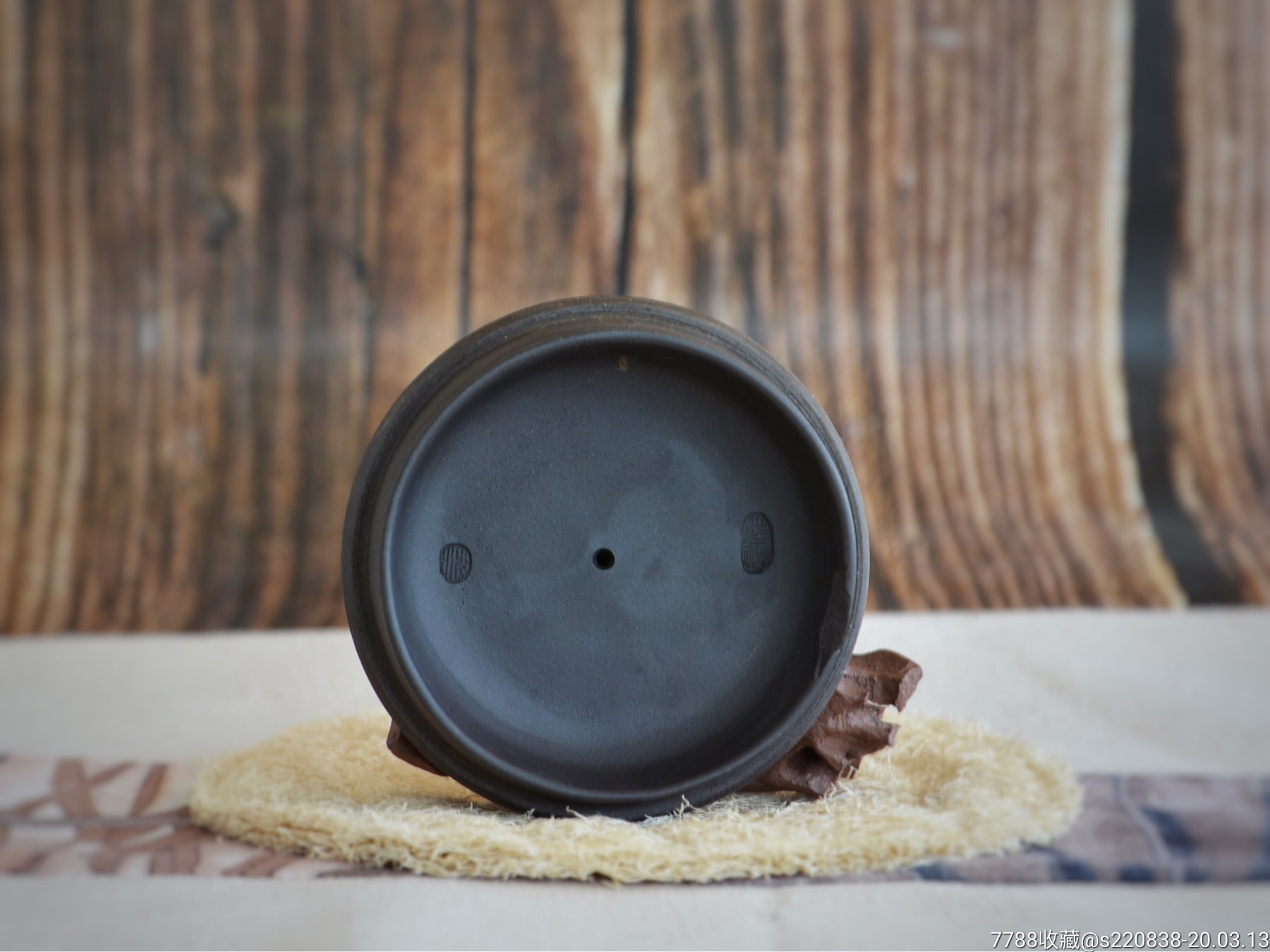 精品紫砂壶#沈陆仙2001年紫砂黑料纯手工太极周盘紫砂壶