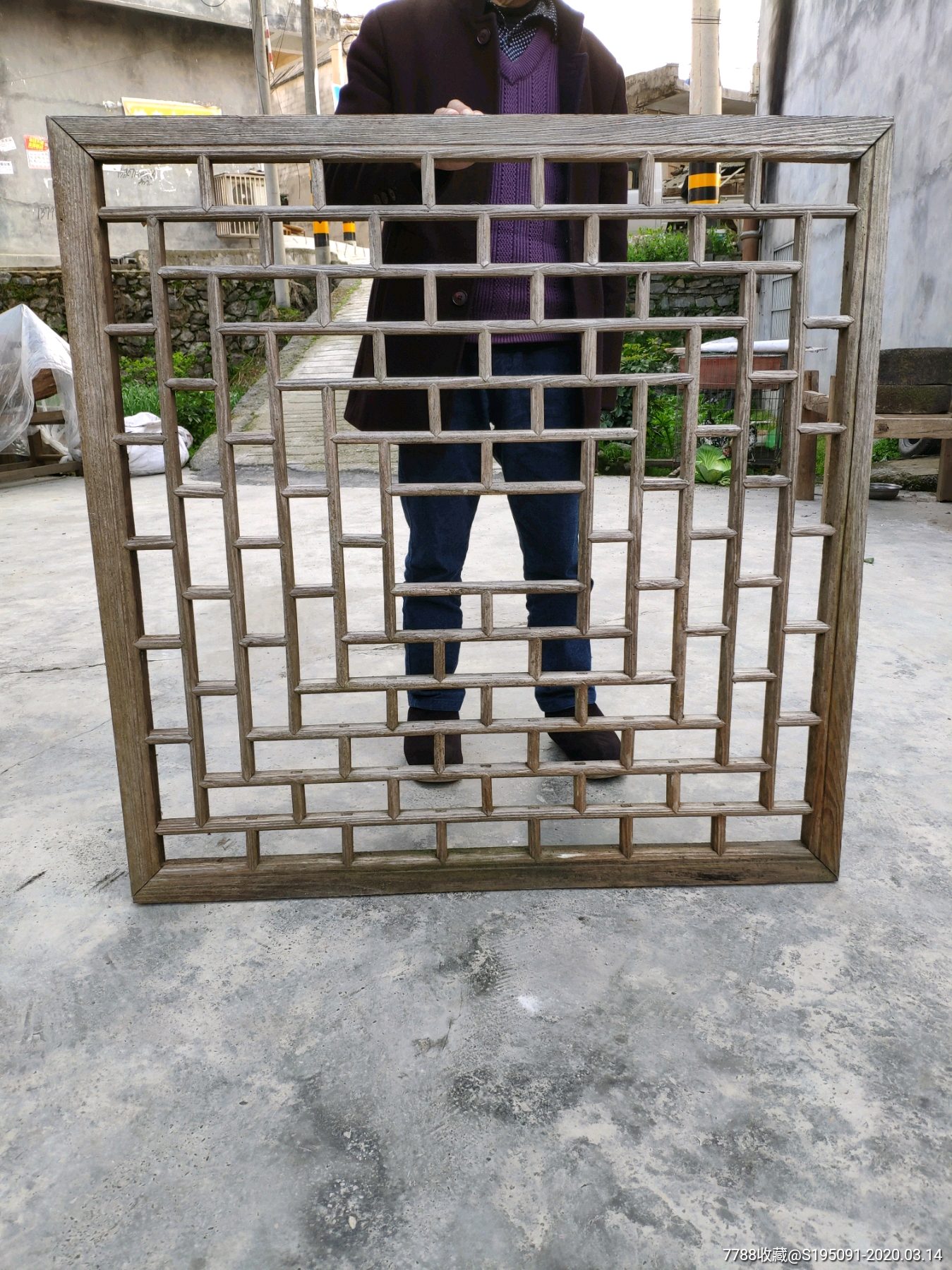 文革中式大号木花窗老花窗