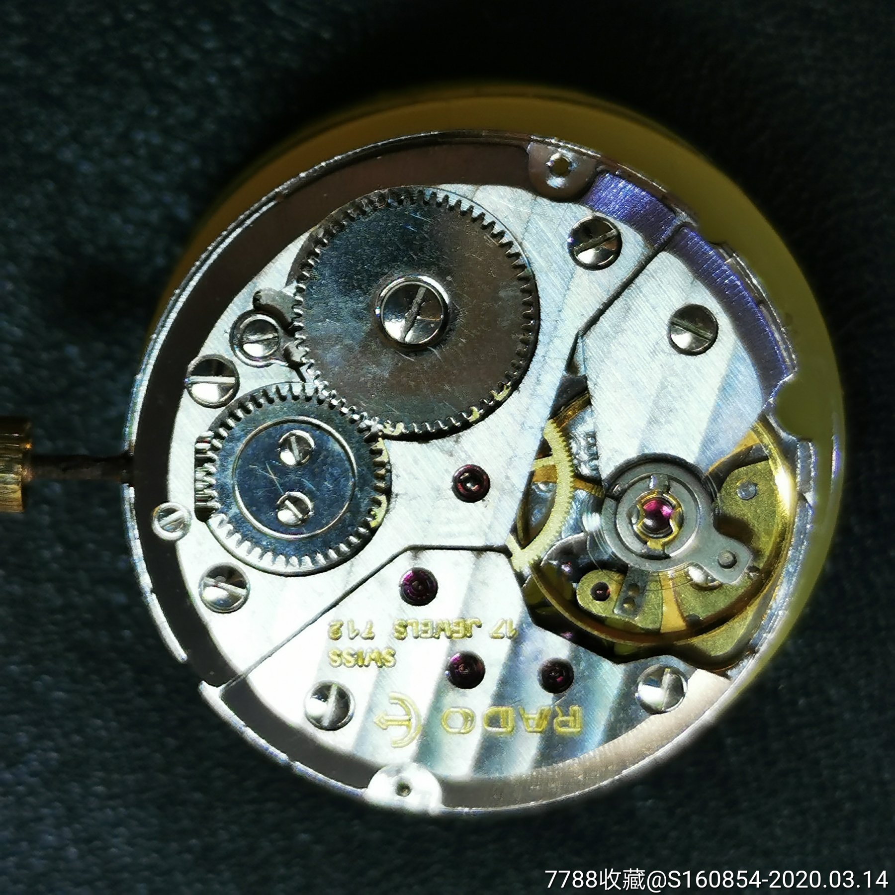 二手瑞士雷达手动机械手表拆机eta7001机芯