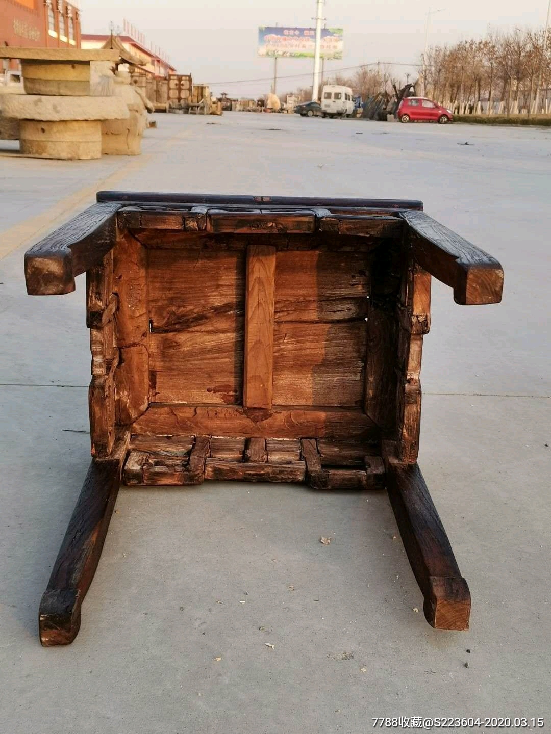 苏作古典凊晚期榨桑木,长方形凳子,拐子龙,卡子花做工讲究!