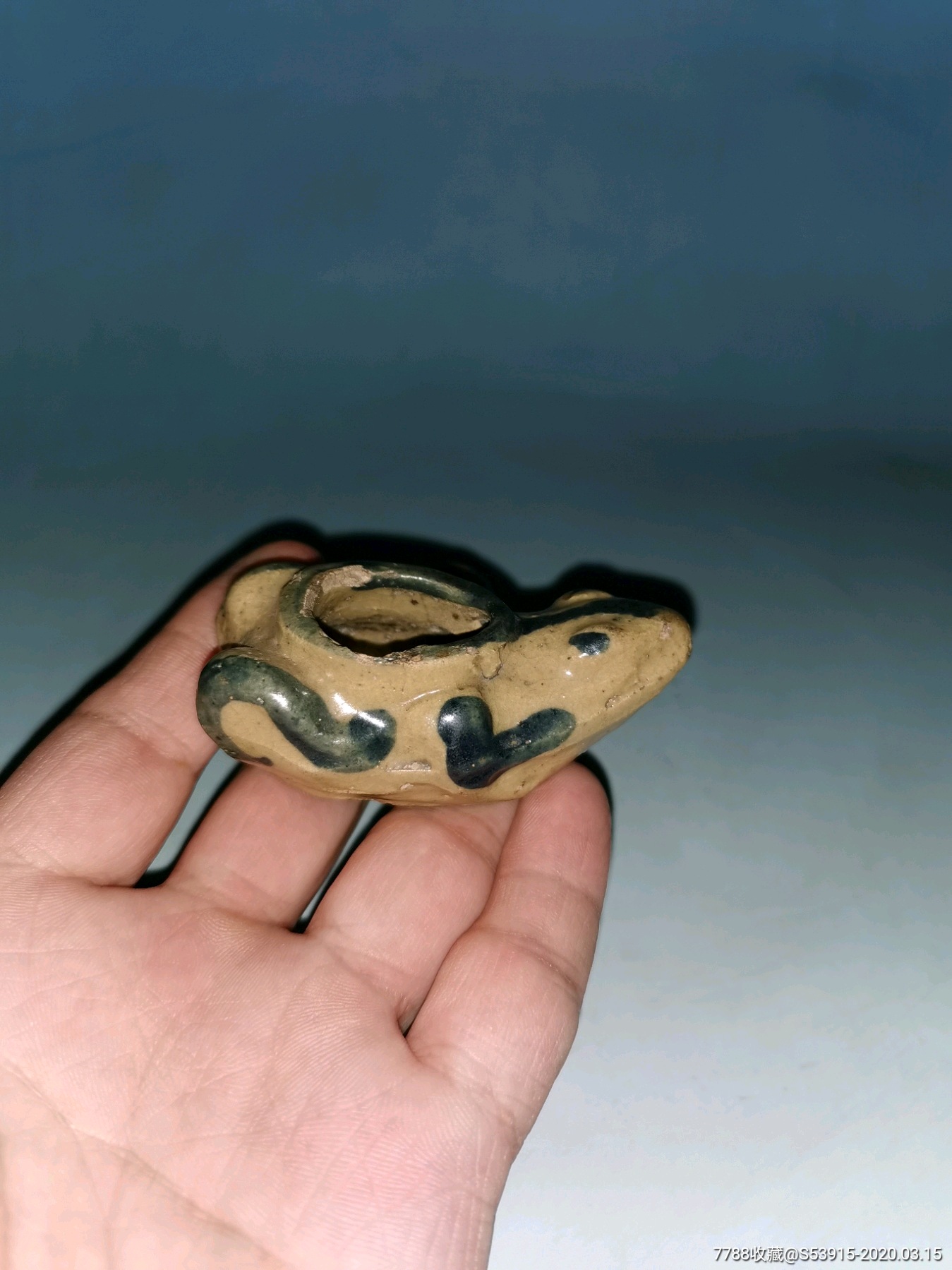 清代青蛙文房水盂