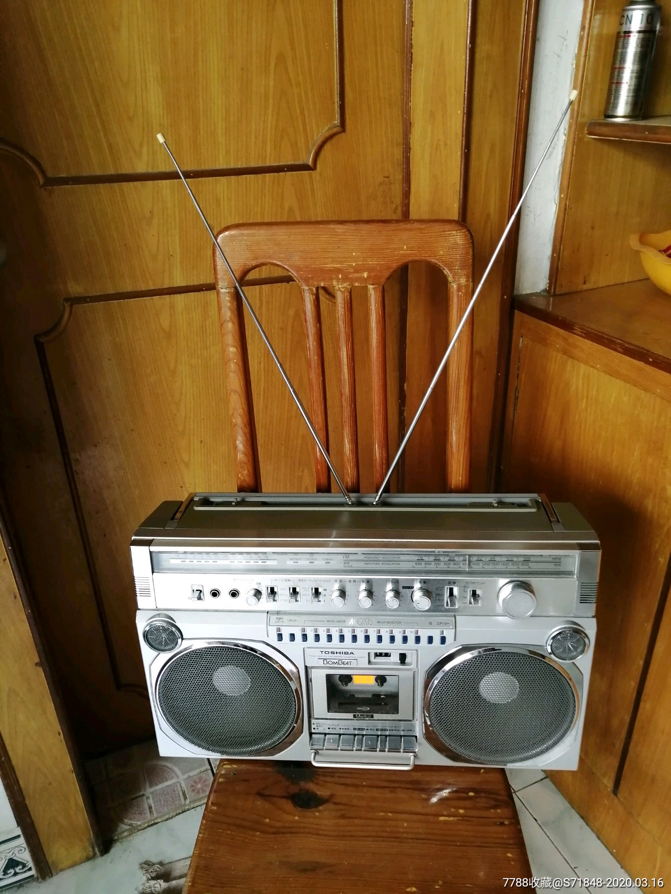 罕见日本国使用一对七寸大喇叭东芝收录机