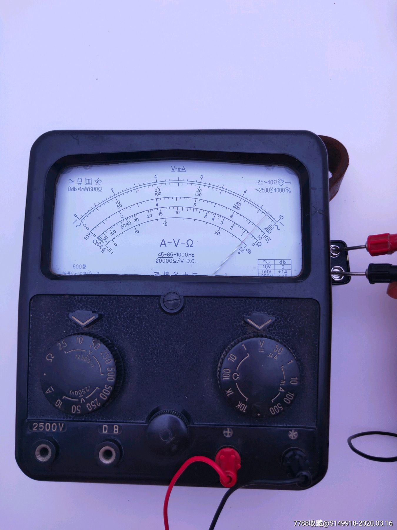 72年500型万用表蚌埠mf500型老指针万用表多用表万能表老电表-万用
