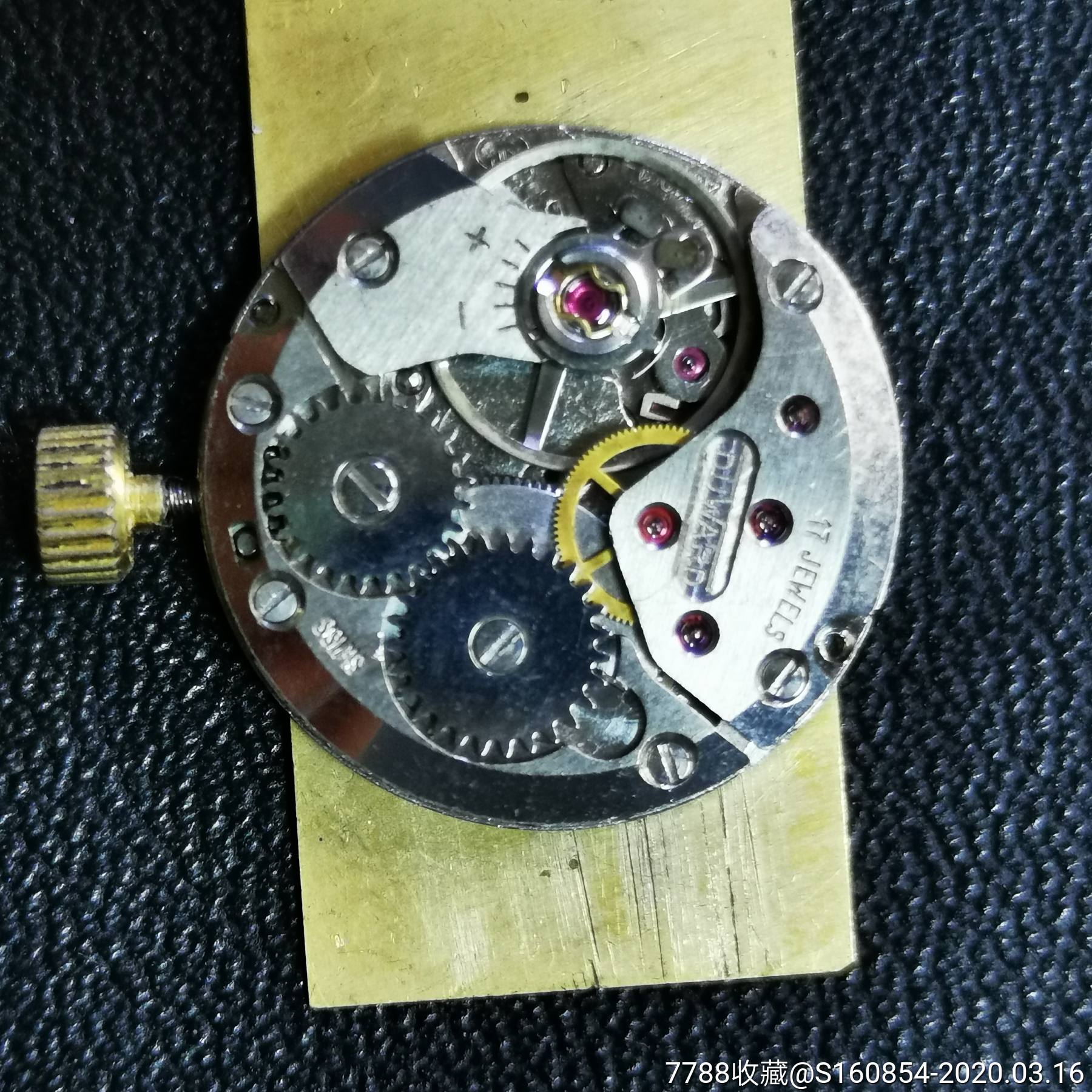 二手瑞士手卷机械手表拆机eta2512机芯
