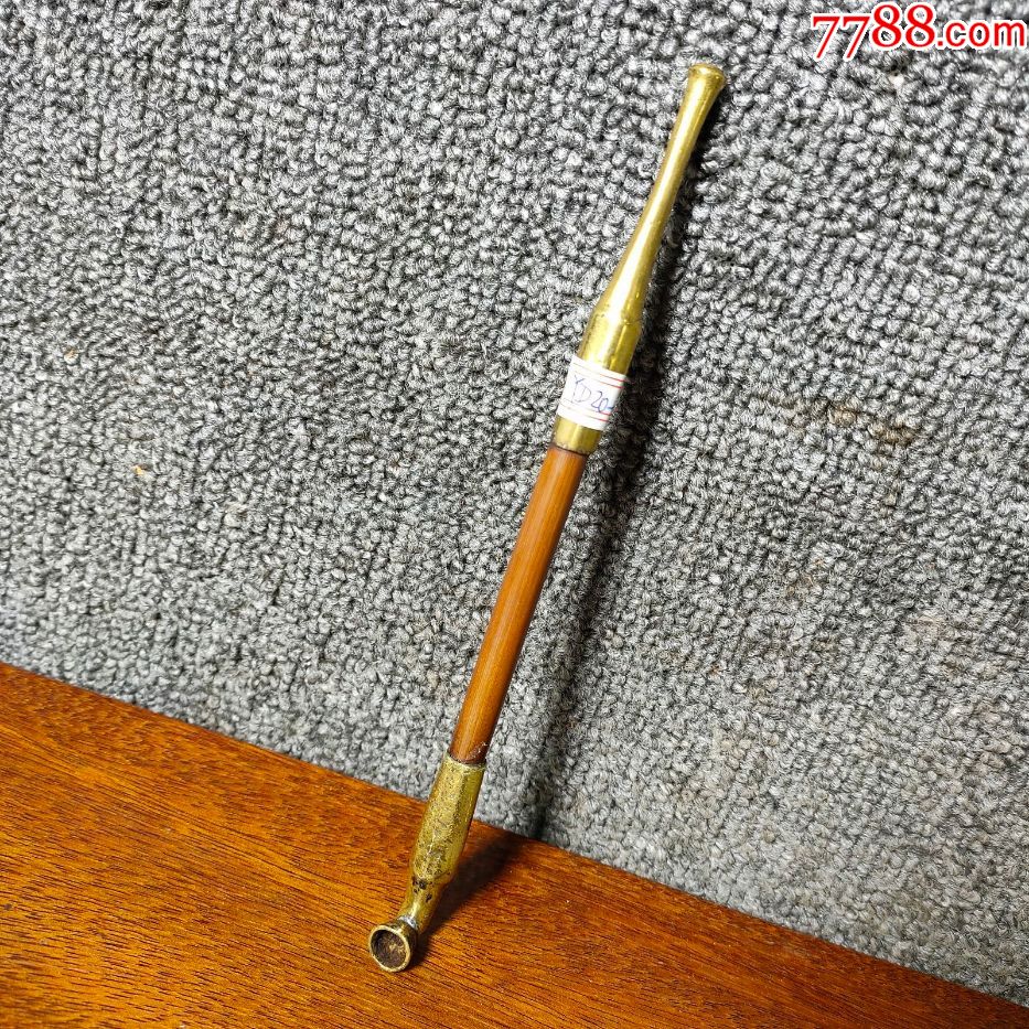 日本古董迷你老式袖珍长管铜烟斗民俗收藏老物件摆件稀有怀旧烟斗