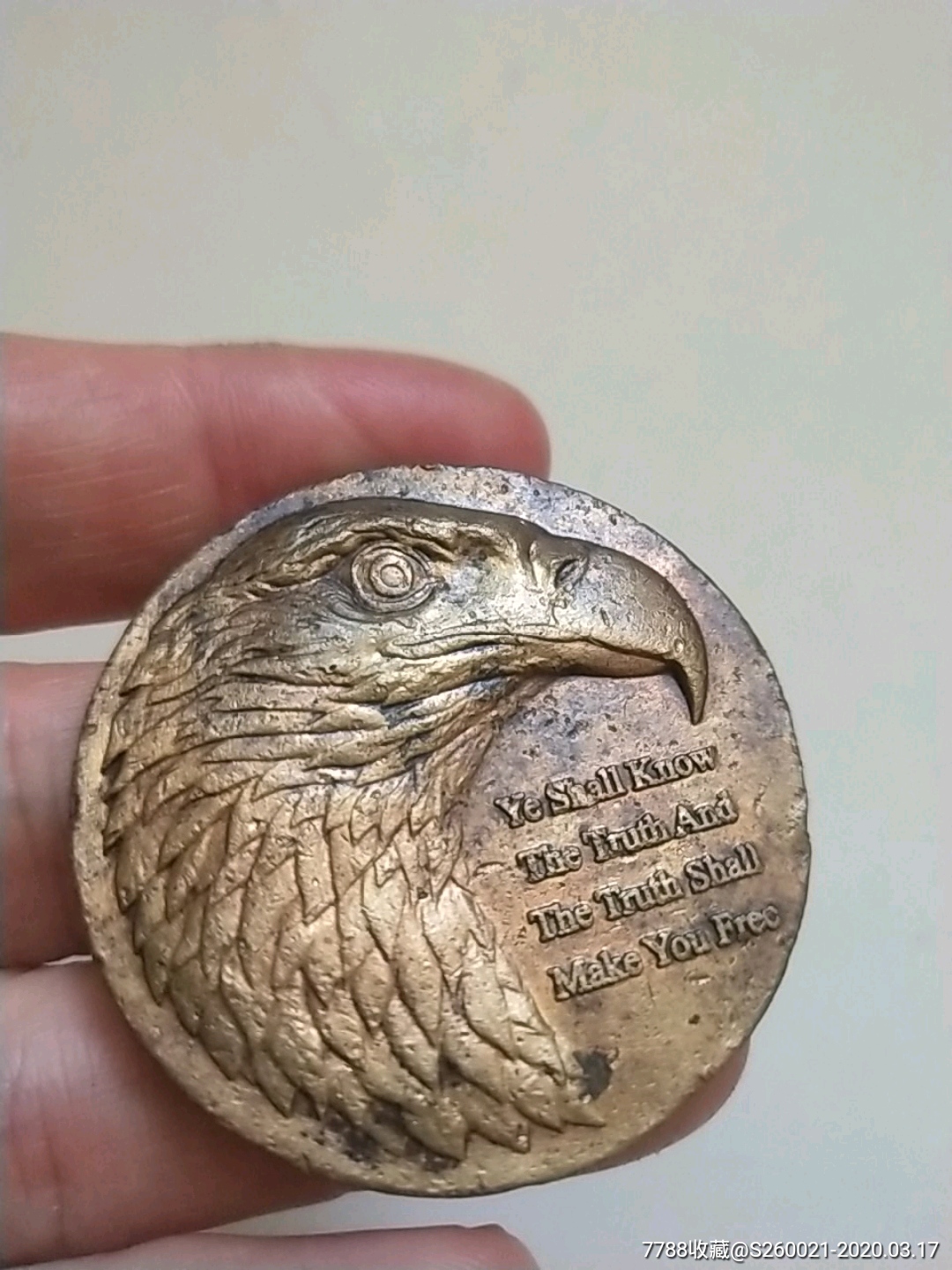 美国cia纪念徽章鹰头大铜章