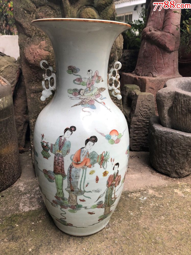 民国仙女散花大花瓶