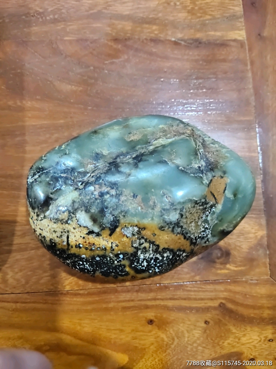 新疆和田籽玉山水奇石!