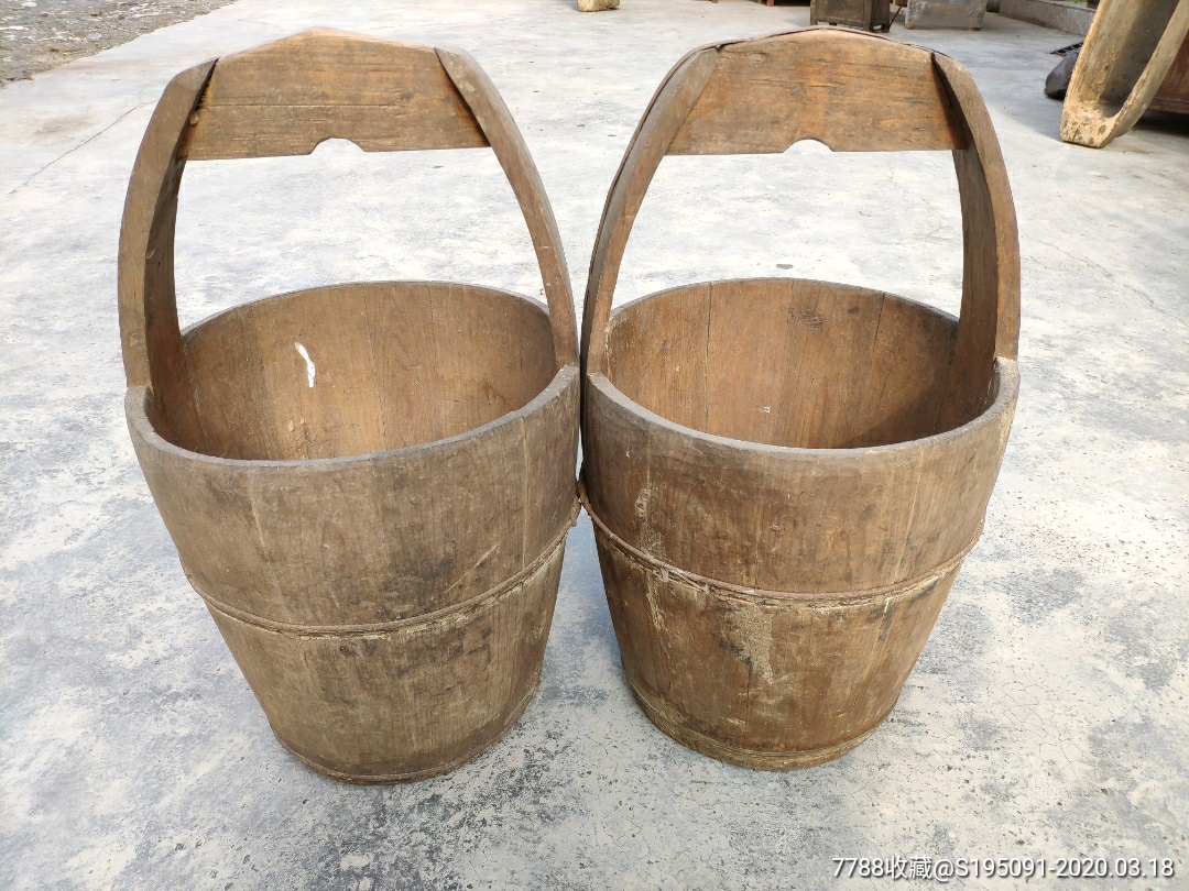 老木桶老水桶一对