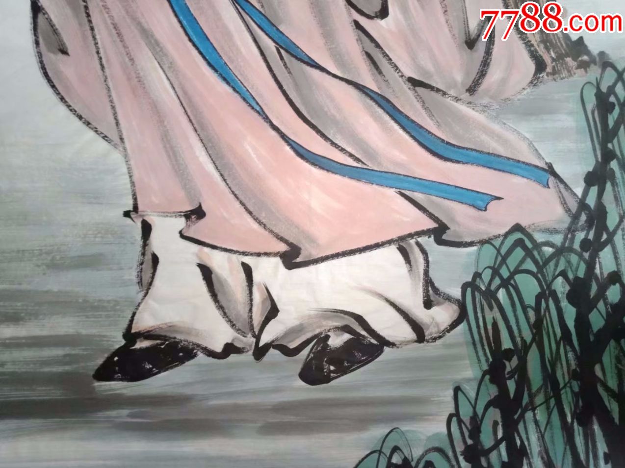 保证纯手工绘画,四尺大尺寸人物画国画,杜甫