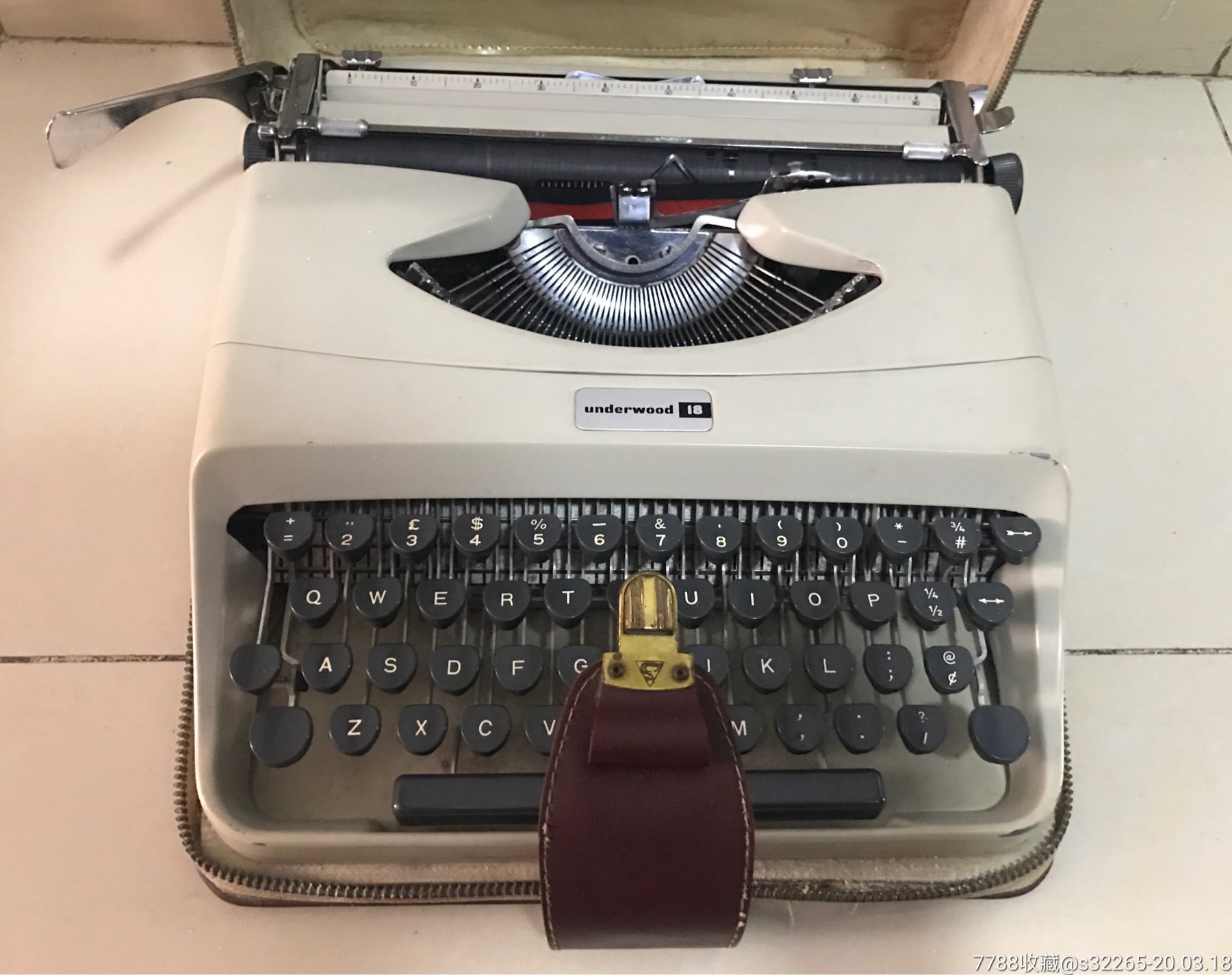 60年代意大利产安德伍德underwood18英文打字机可用可藏