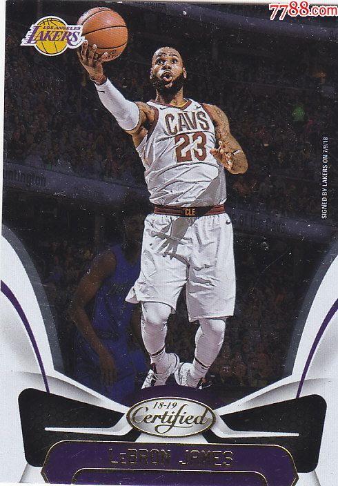 nba球星卡panini1819certified卫生巾普卡#66詹姆斯