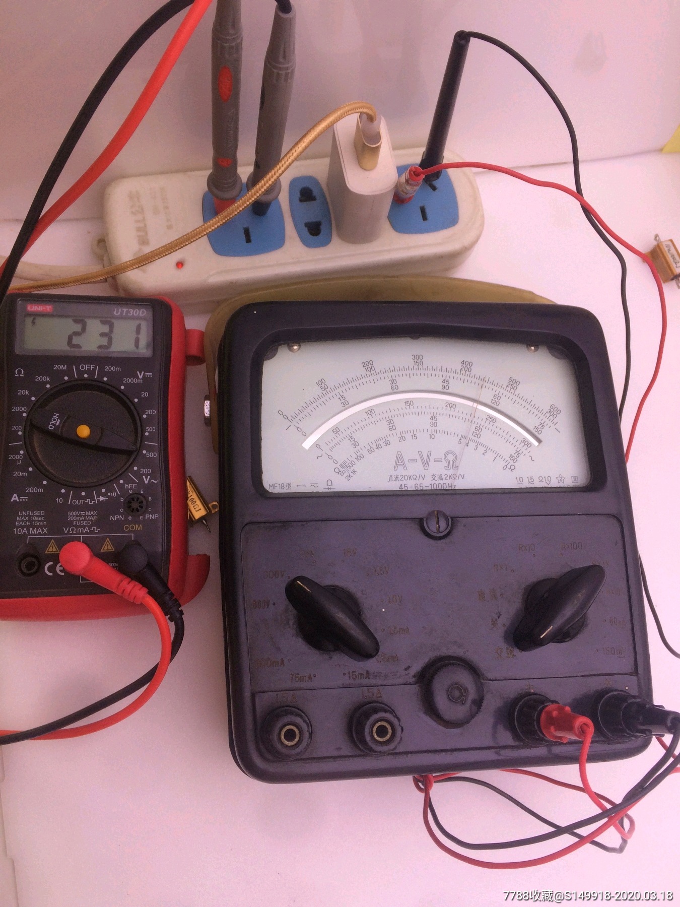 79年mf18型萬用表老指針萬用表多用表萬能表多用表萬用表收藏白
