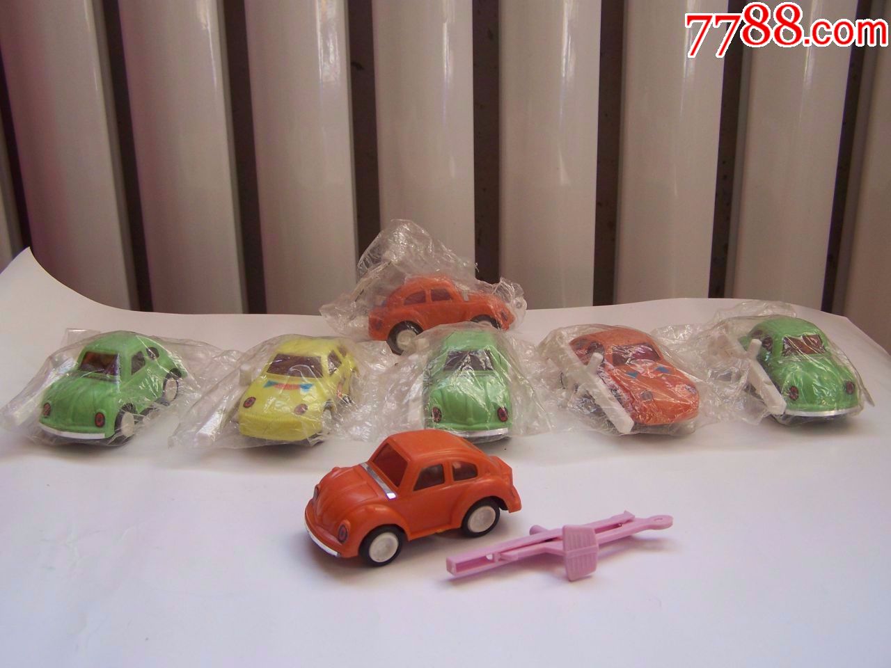 老玩具弹力车7个合售点图可放大