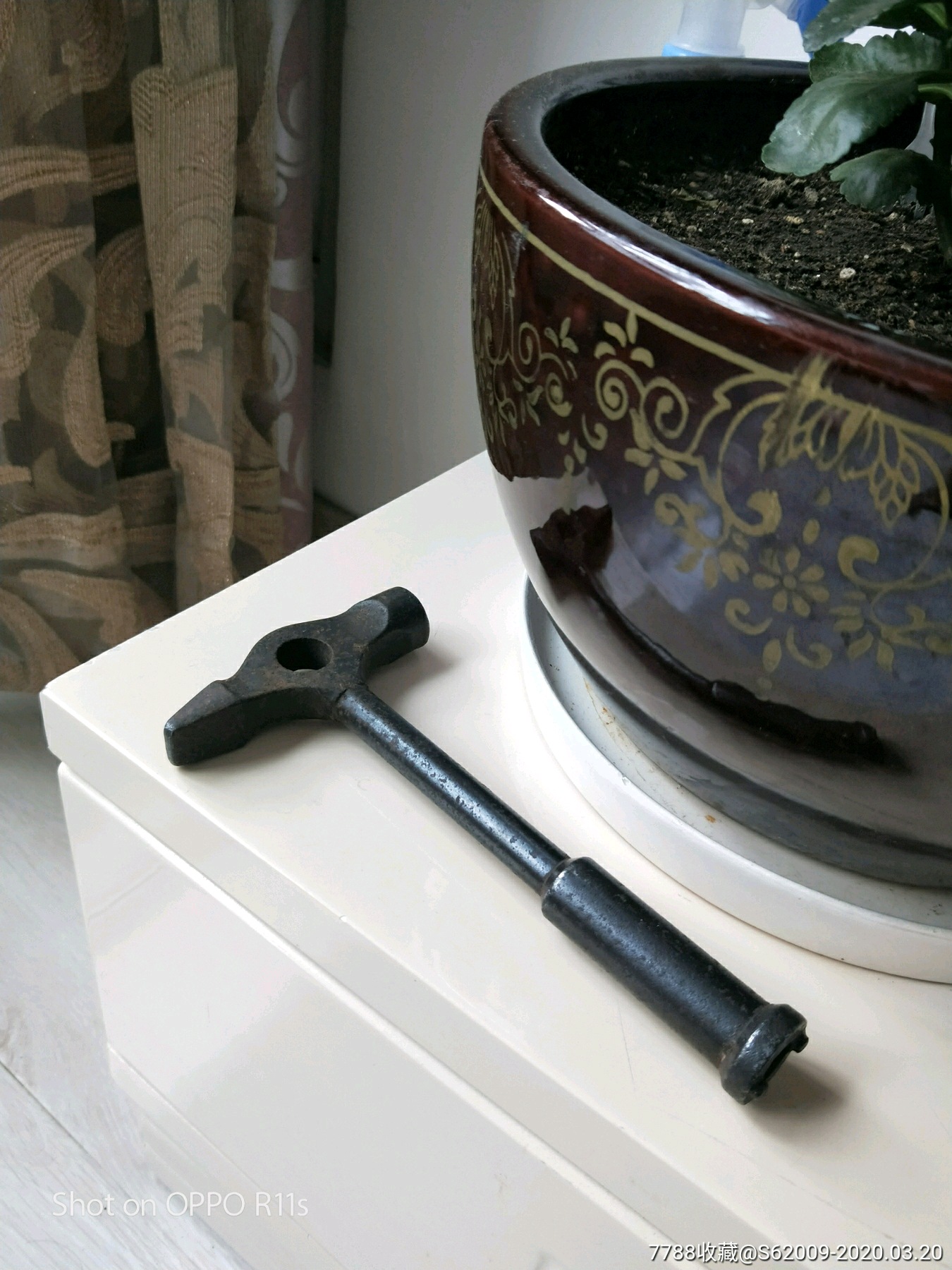 满洲国造型特殊老铁锤子一把