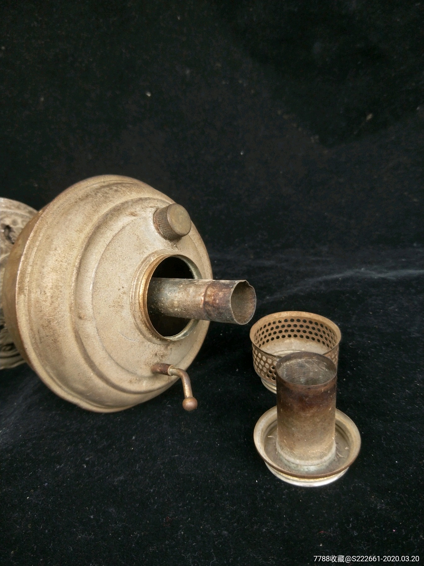 几十年老铜油灯