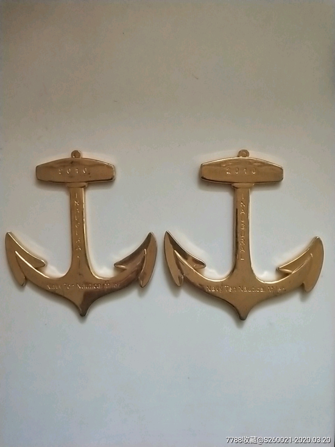 美国海军铜锚挂件铜镀金