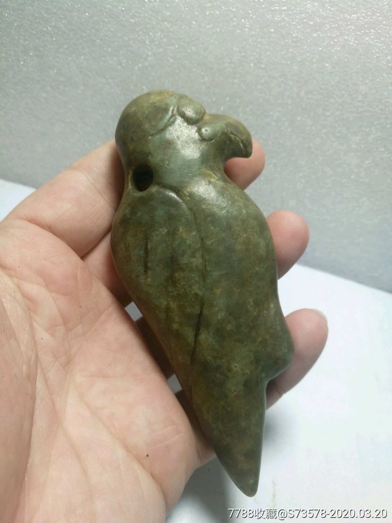 下乡收到红山玉鸟