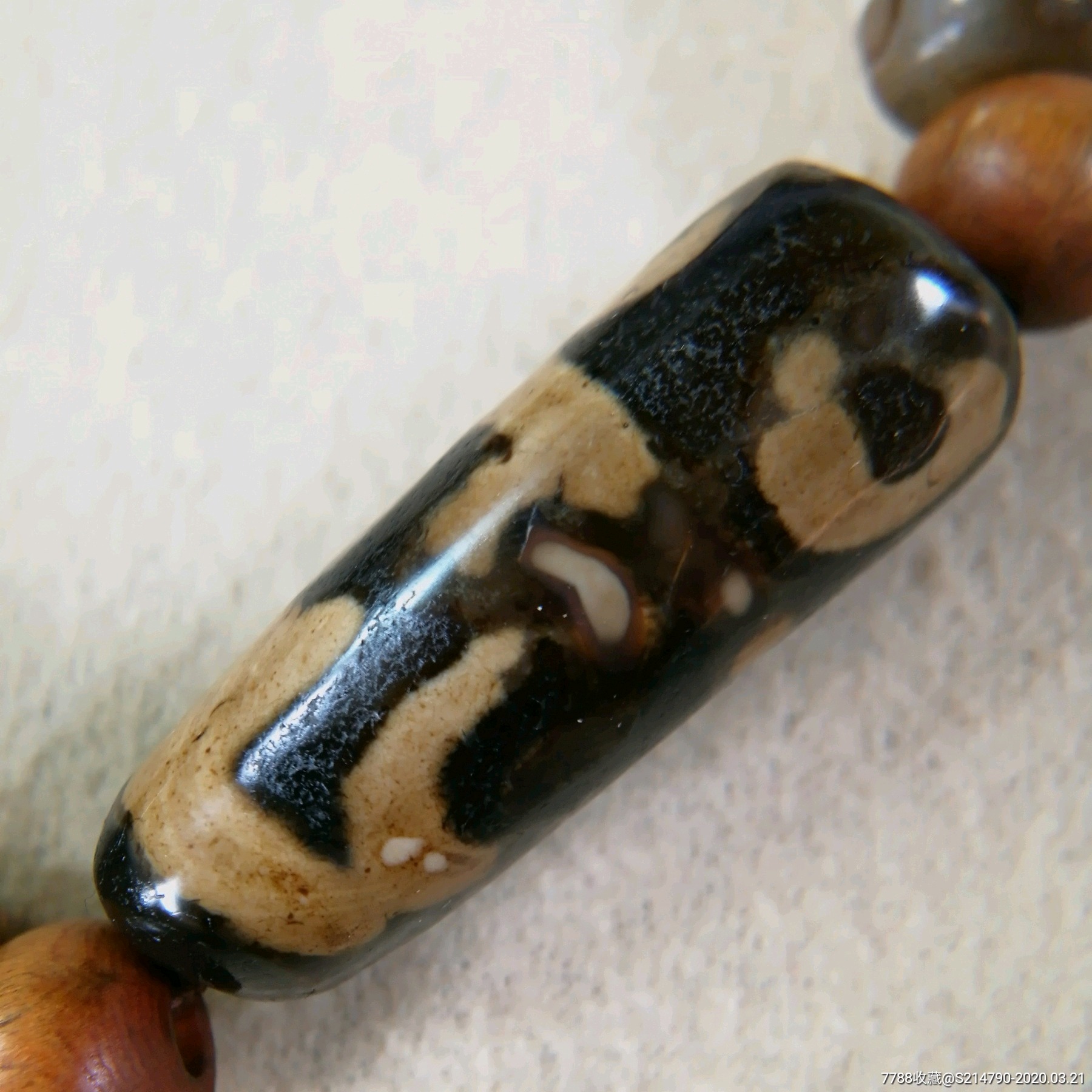 【特惠】藏传老气六颗断天珠手串大串,玛瑙原矿至纯措思手链玉髓