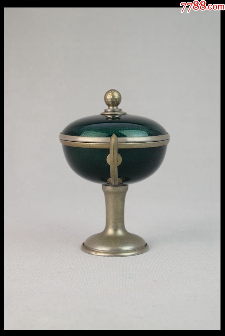 日本古董收藏品精美珐琅七宝烧纯色简洁奖杯文房摆件包邮高级礼品