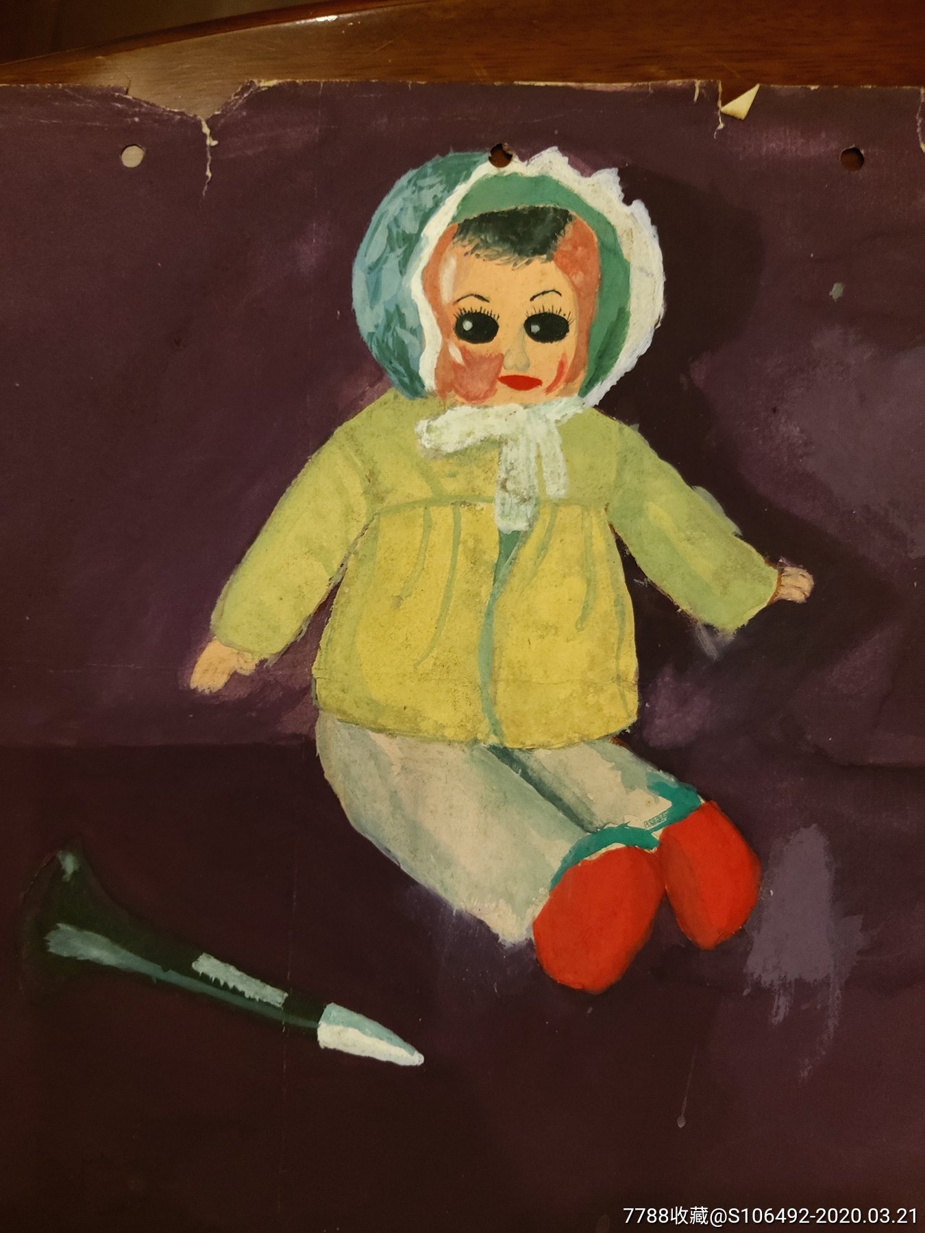 布娃娃水粉水彩原画老上海老怀旧