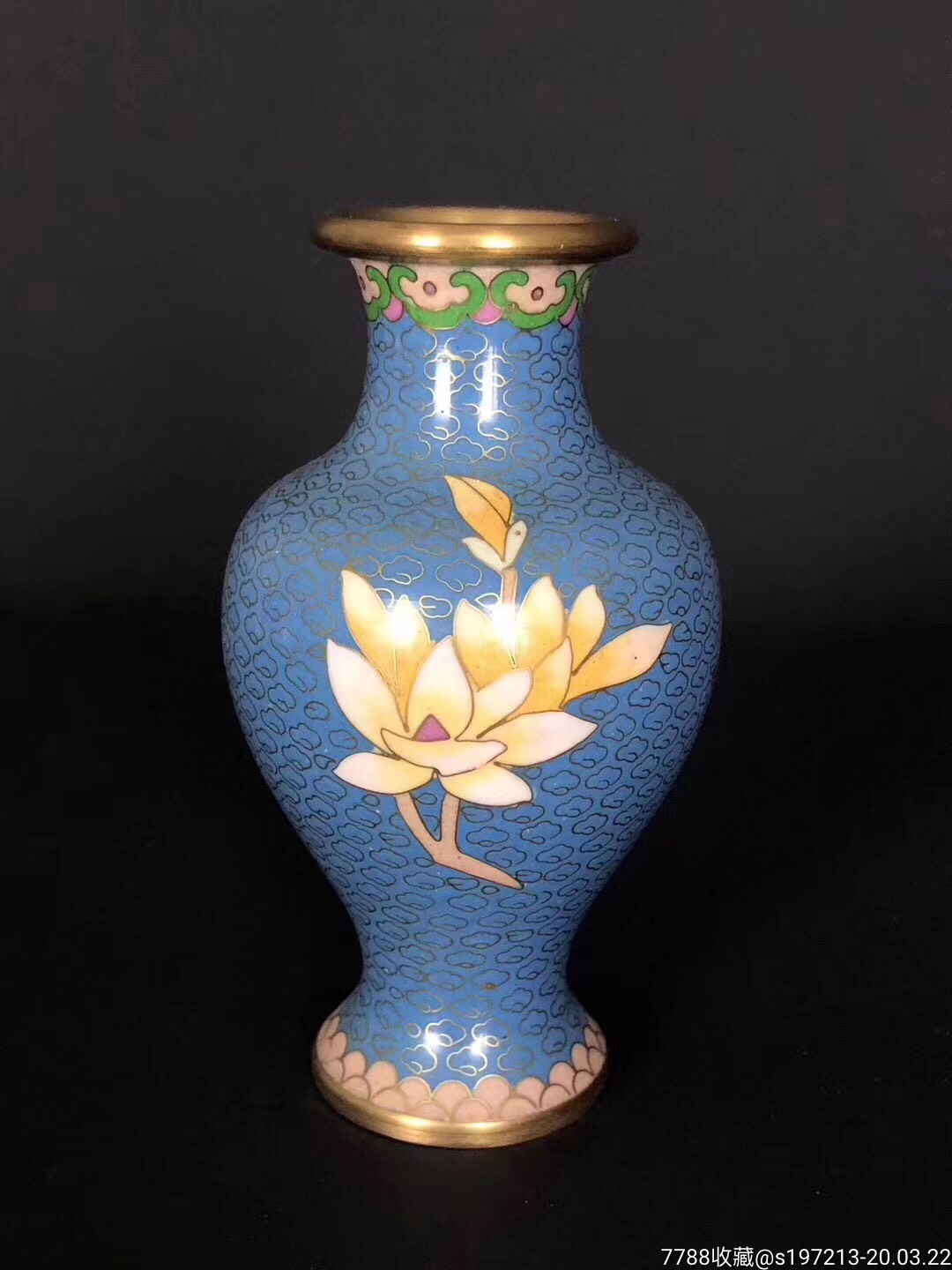 创汇期·喜上眉梢景泰蓝瓶 木座