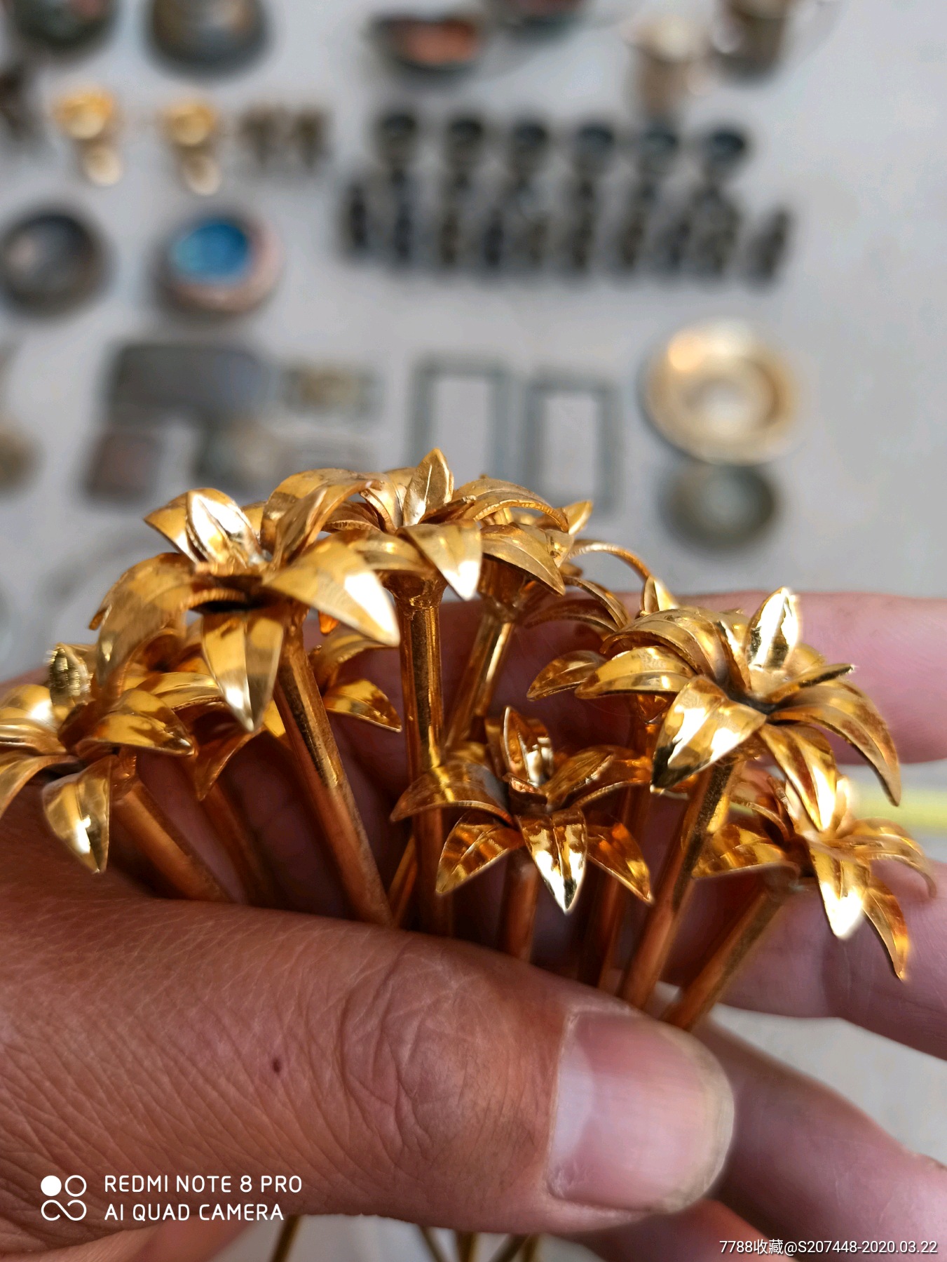 十个回流镀金铜发簪重0.18斤35元!品相如图所示喜欢的来!