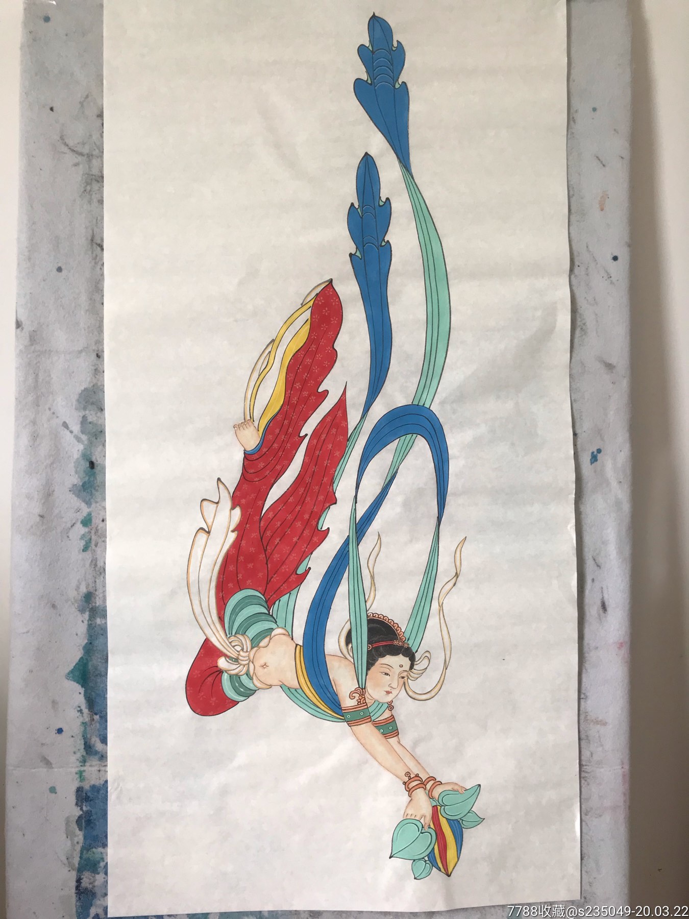 国画人物画(飞天)天女献礼图