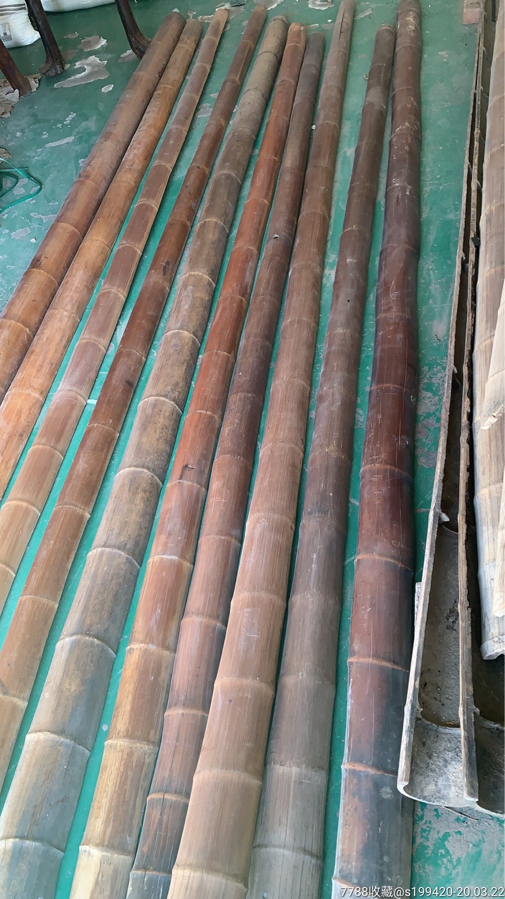 竹制老炕沿.库存1万多根.每个120元不议价不包邮.单挑另议价.-价格:12