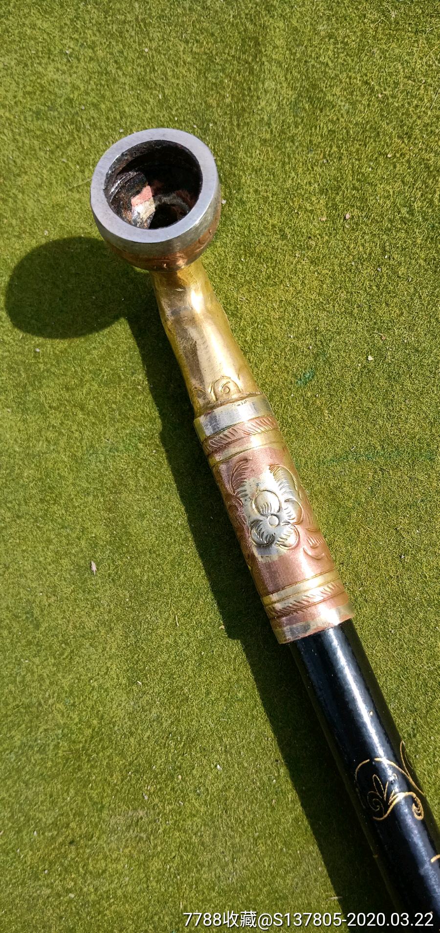 大烟袋老烟袋三色铜大烟袋