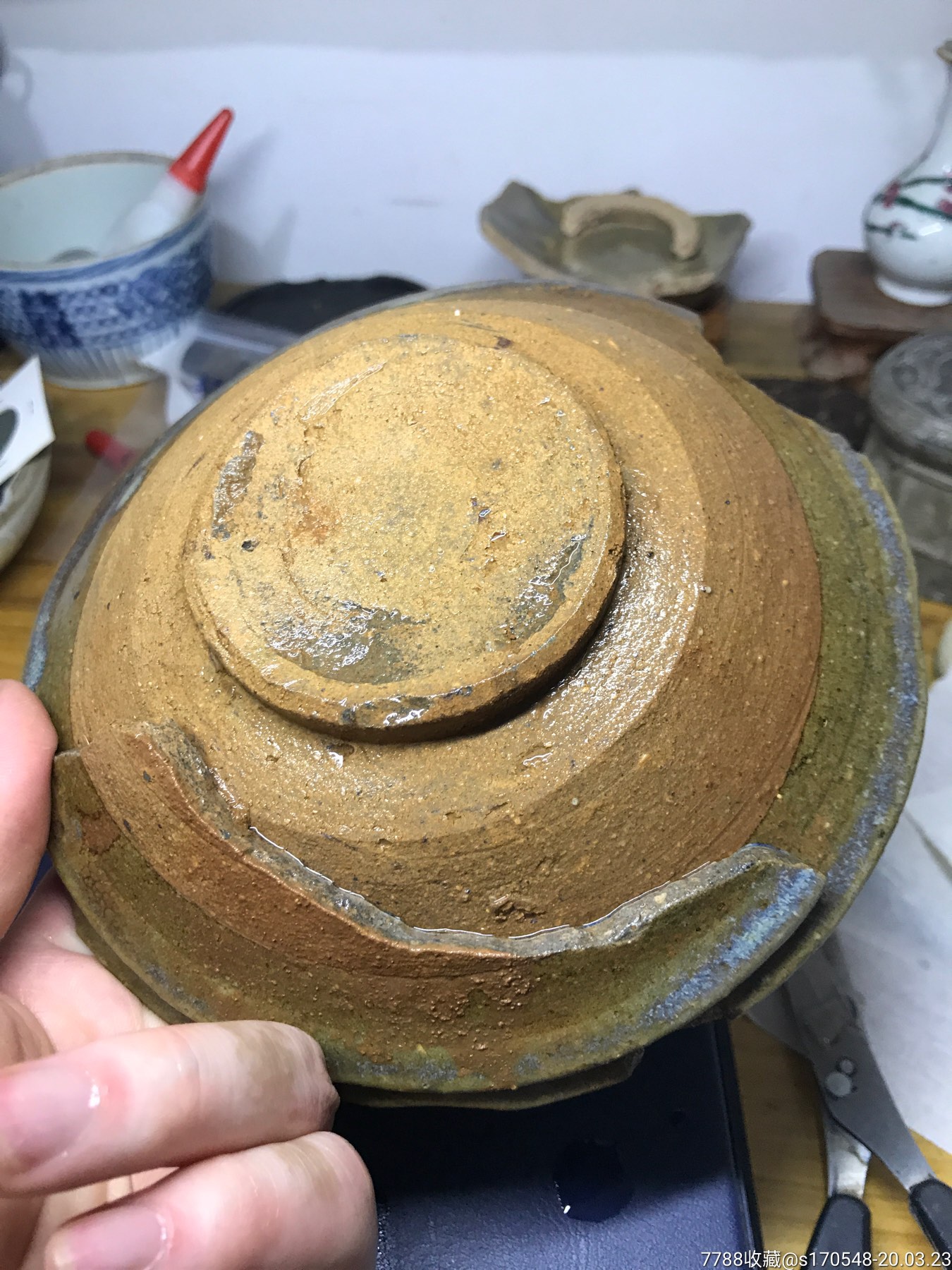 唐代邛窑葵口窑变碗