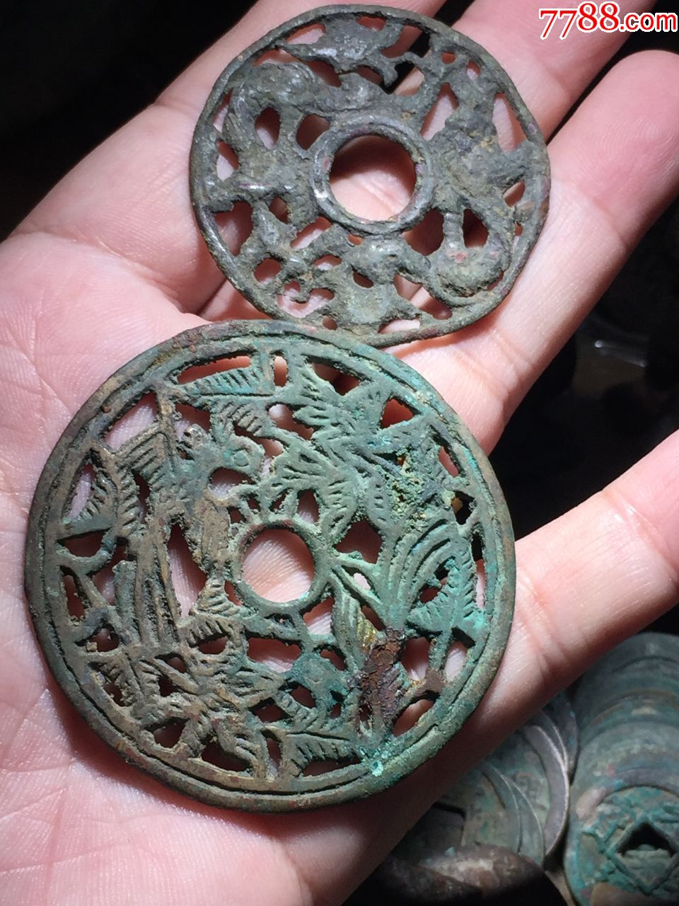 【喜鹊,双龙】辽金镂空花钱