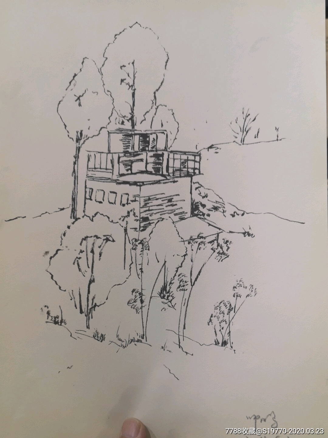 师鹏速写风景人物62幅合售