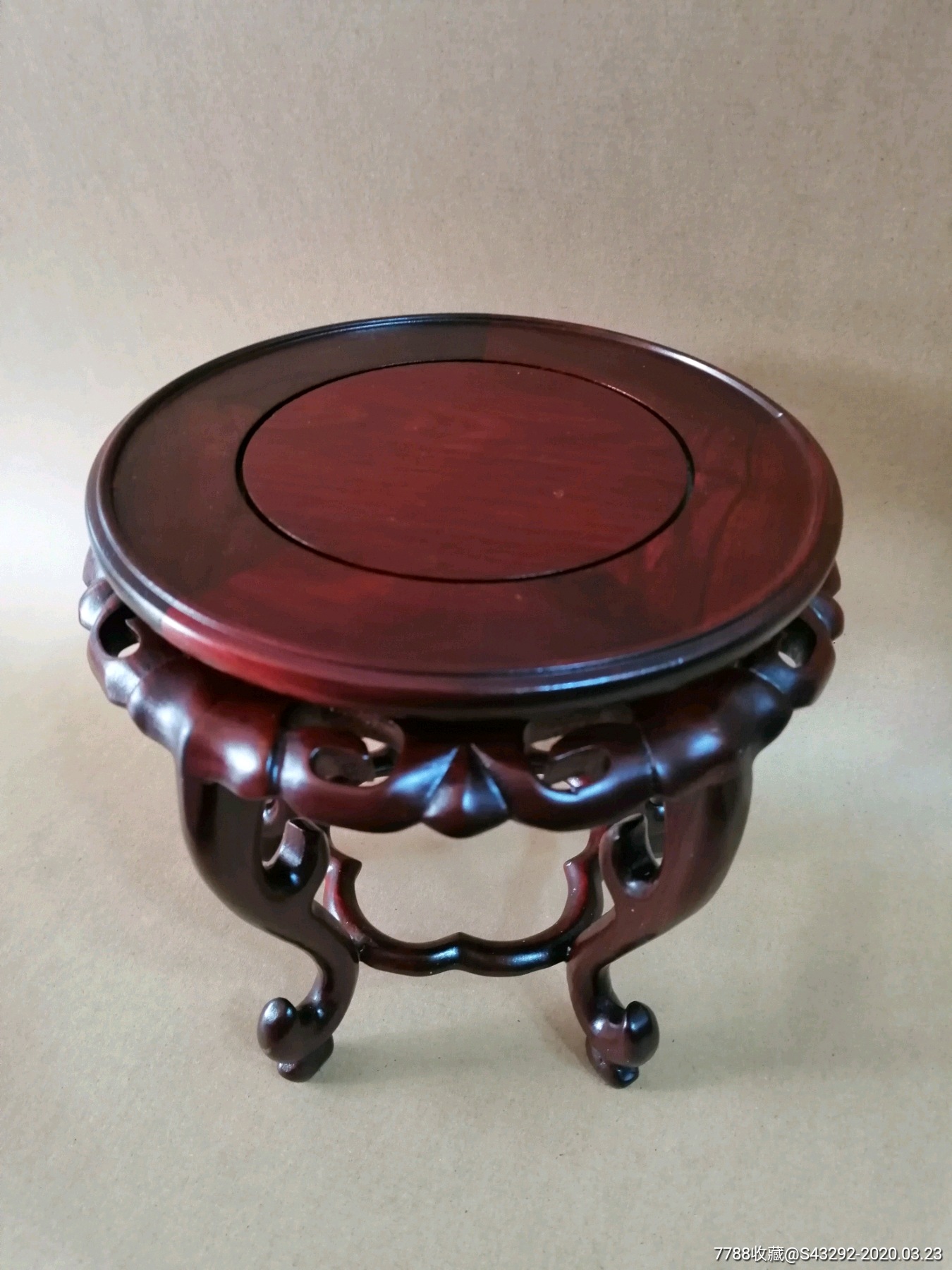 红木工艺品花瓶奇石根雕底座