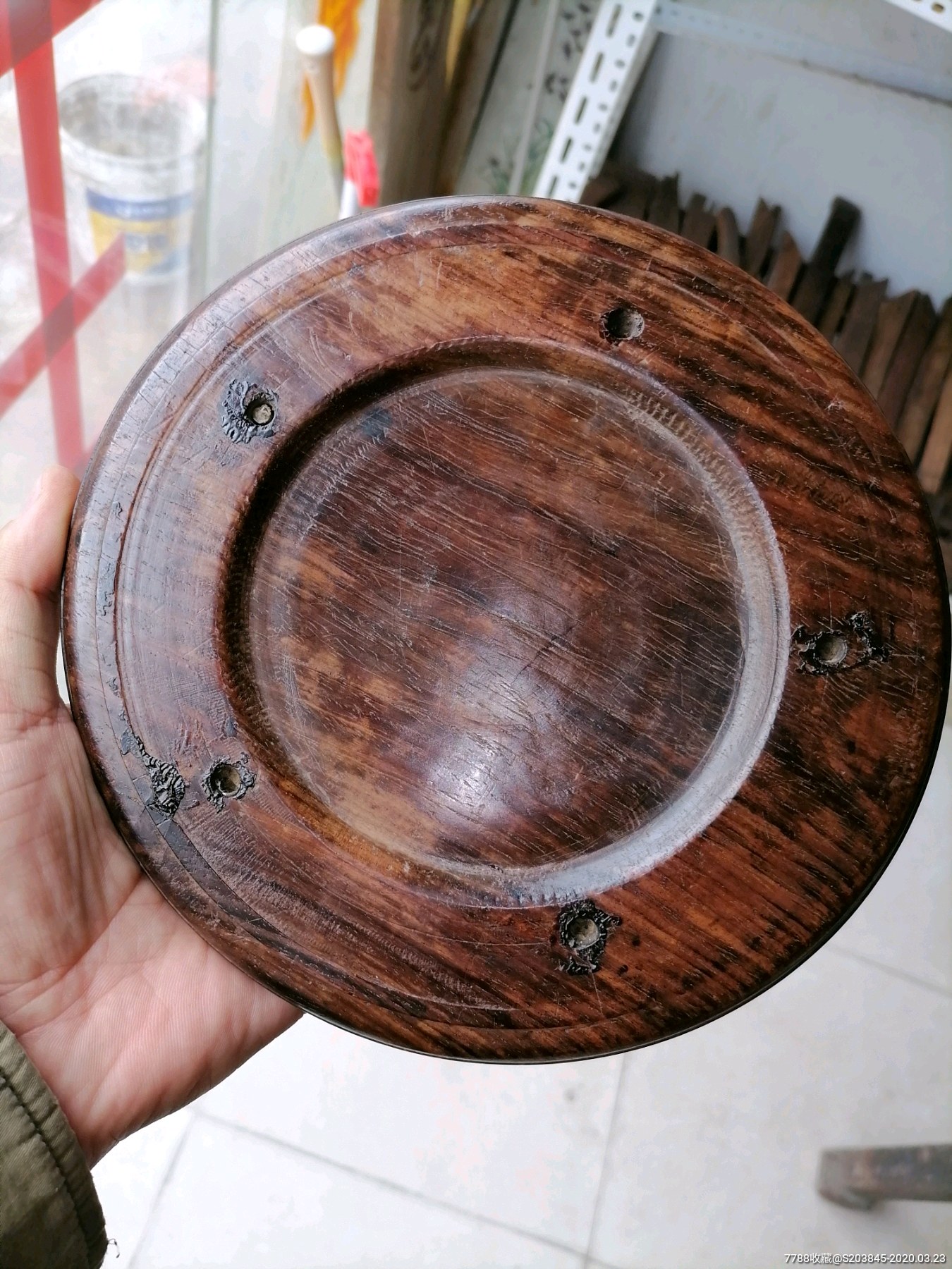 海南黄花梨老料木座