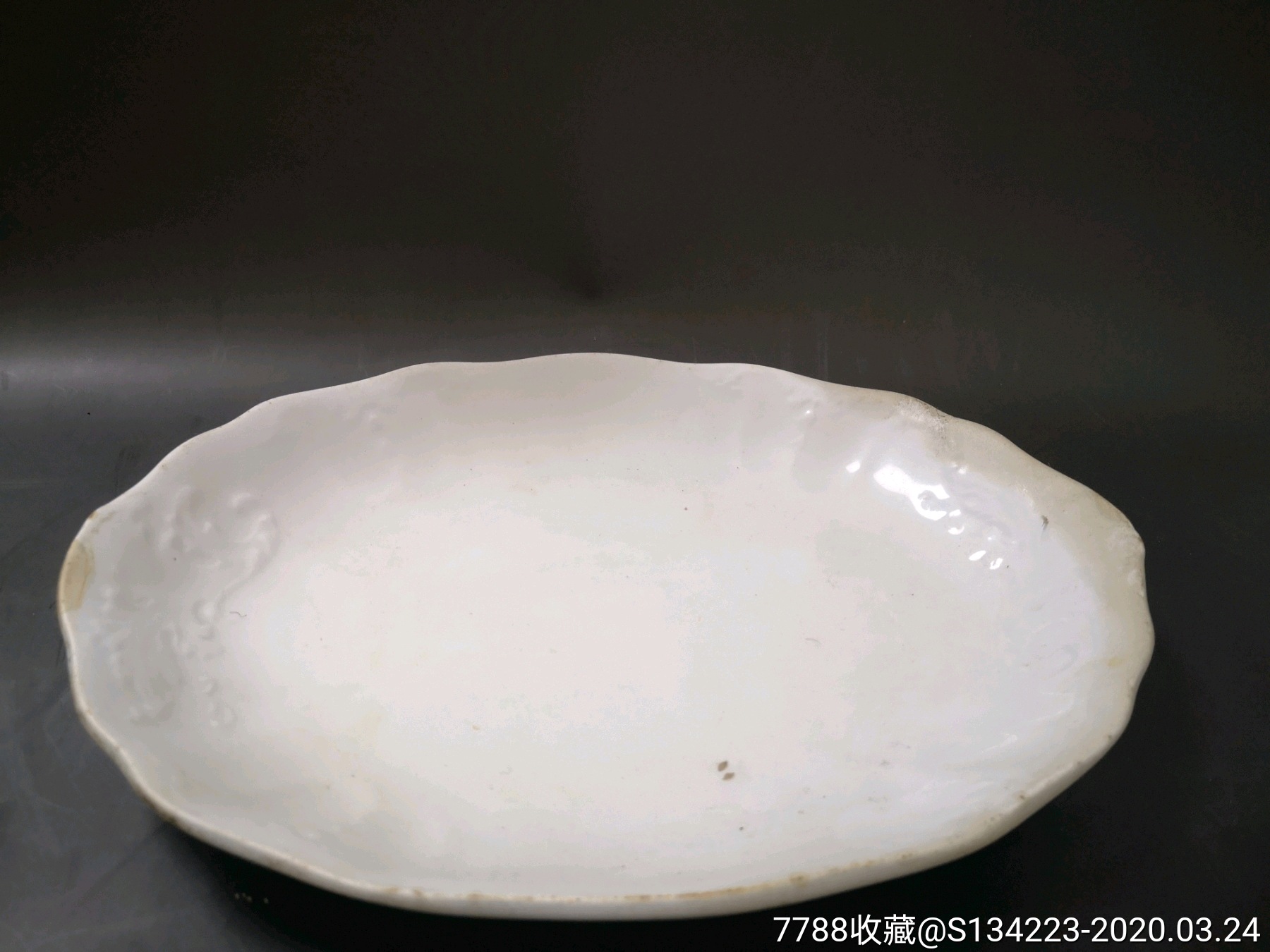 民国老外白釉盘_单色白瓷_第1张_7788奇石收藏