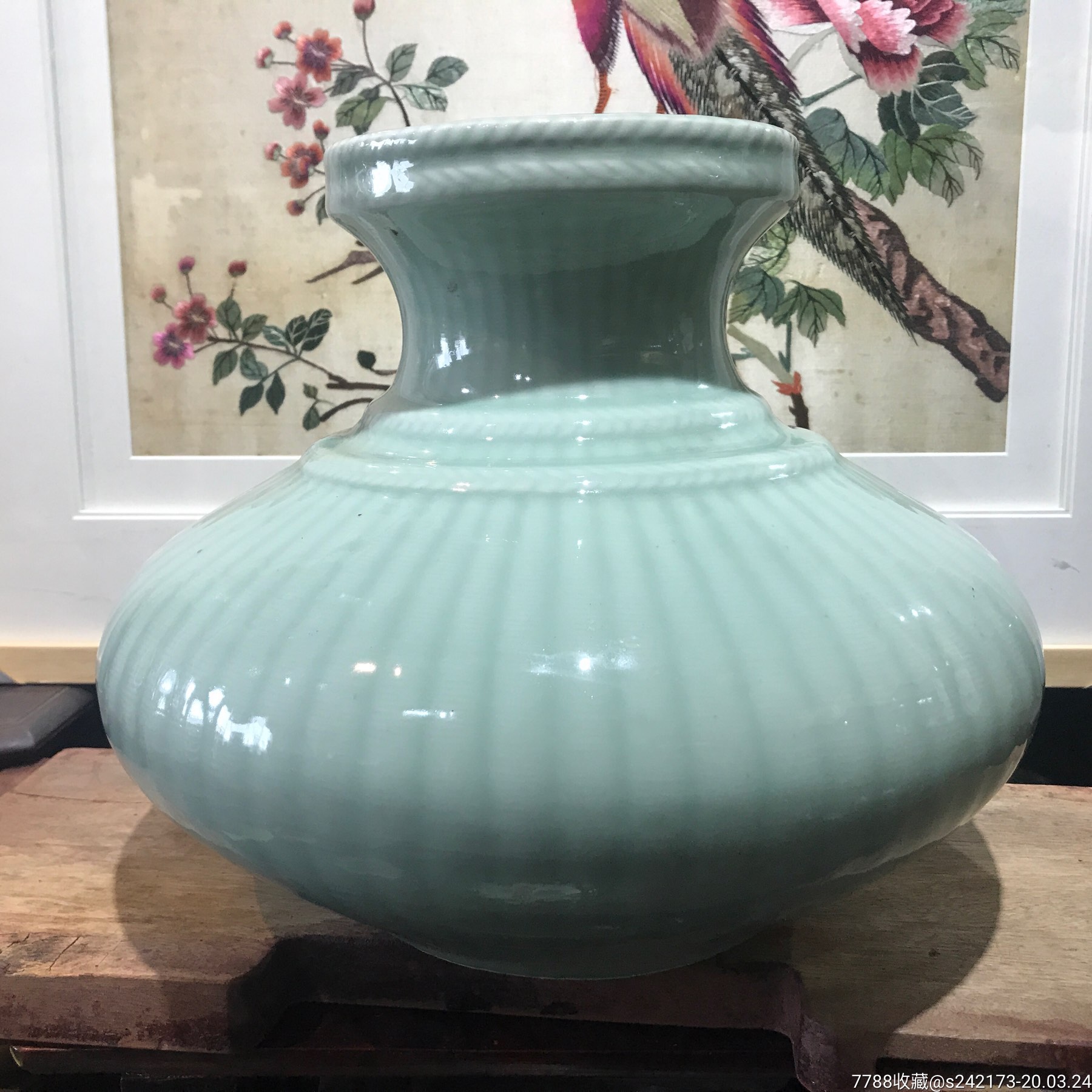 宜兴青瓷蟹篓尊