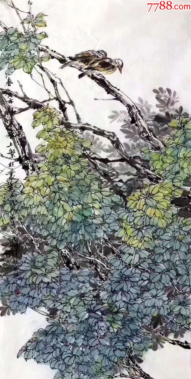 文秋林四尺花鸟05