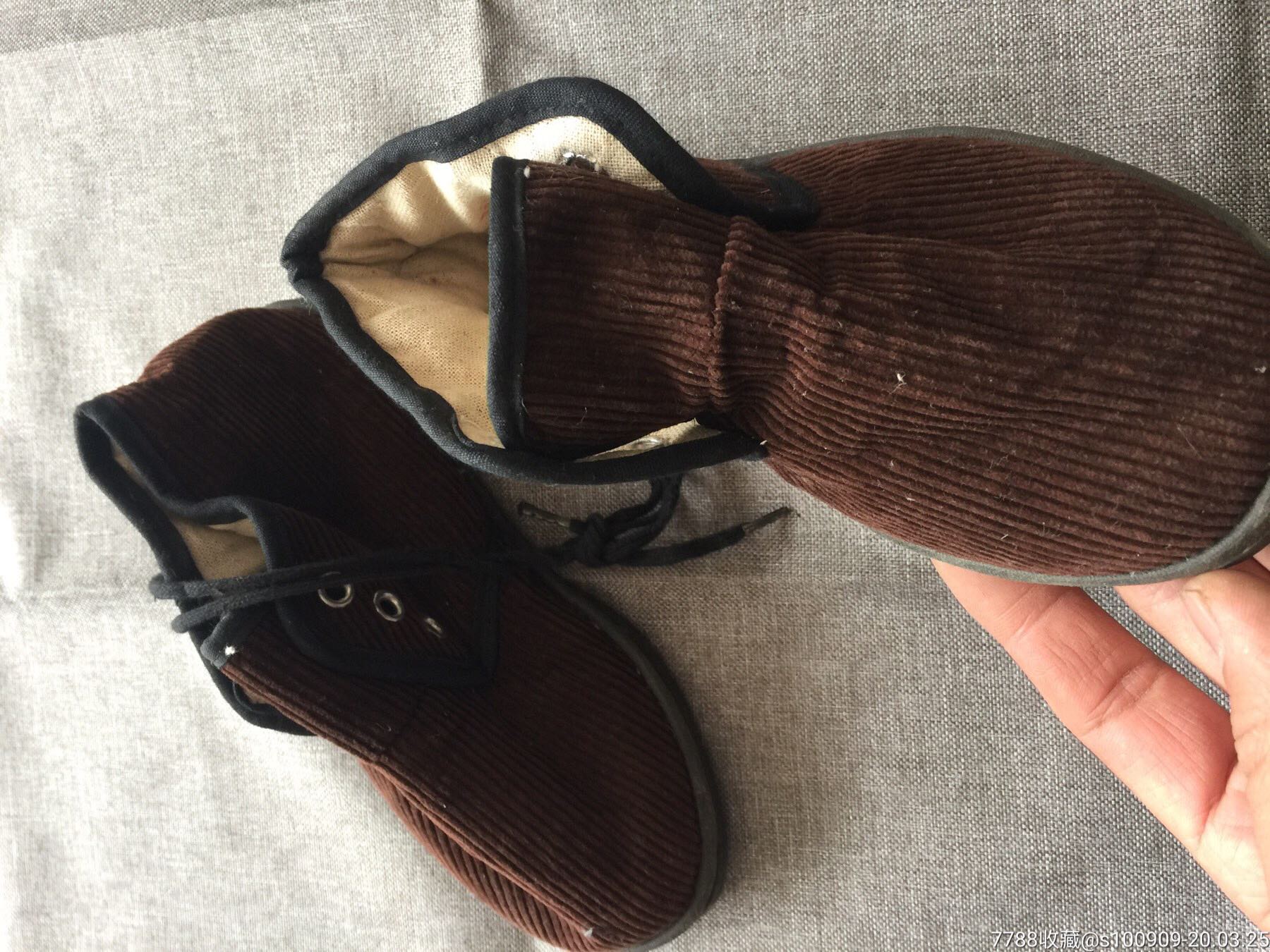 90年代供销社库存怀旧老物件:纯手工儿童棉布鞋