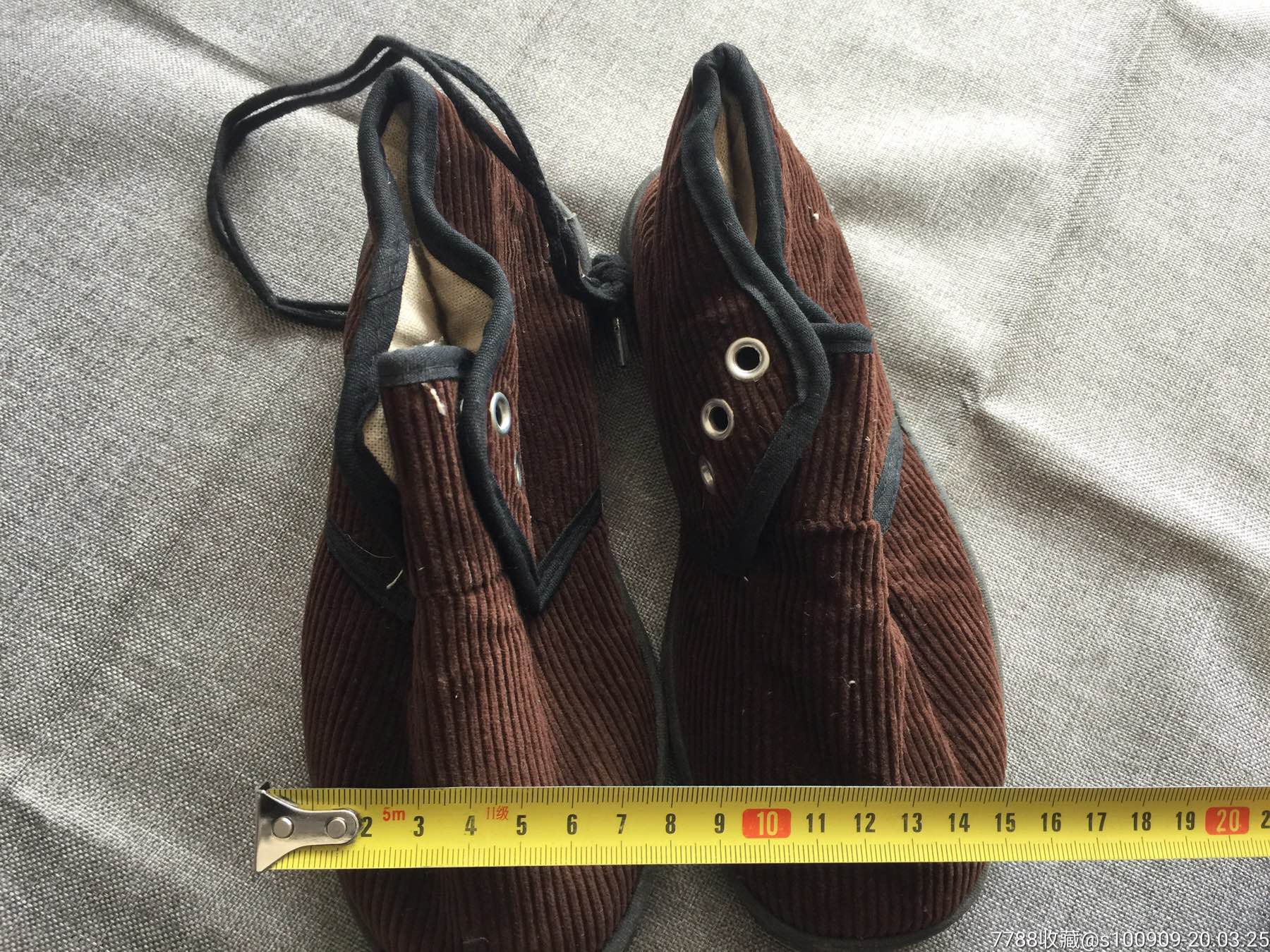 90年代供销社库存怀旧老物件:纯手工儿童棉布鞋