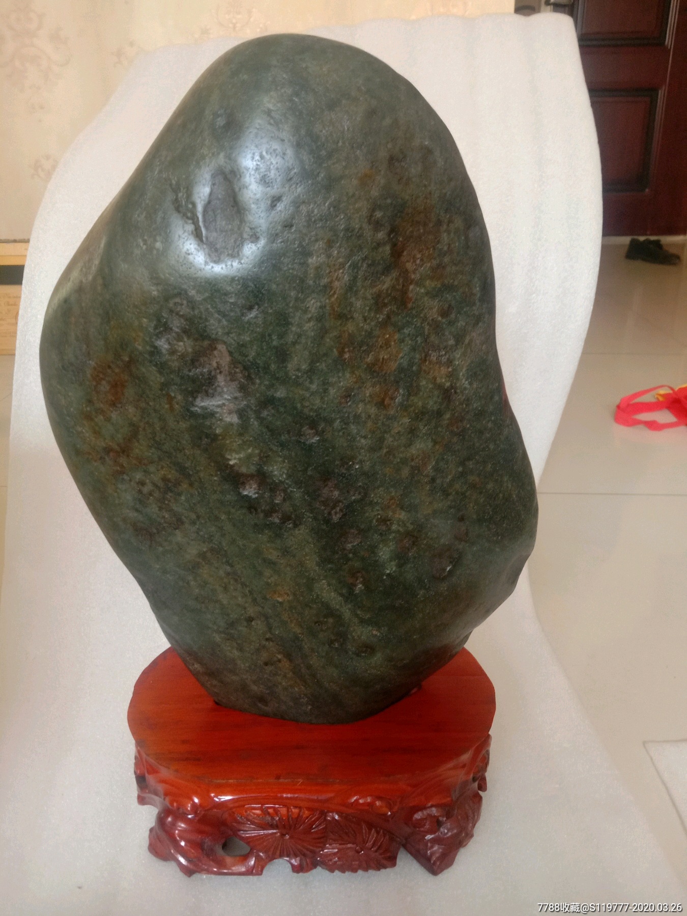 超大和田玉籽料头像奇石-和田玉-7788收藏