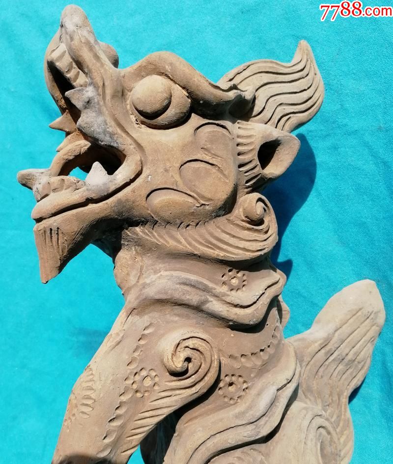 清代陶雕砖雕抓风兽风水镇宅迎吉避邪镇物古玩杂项收藏
