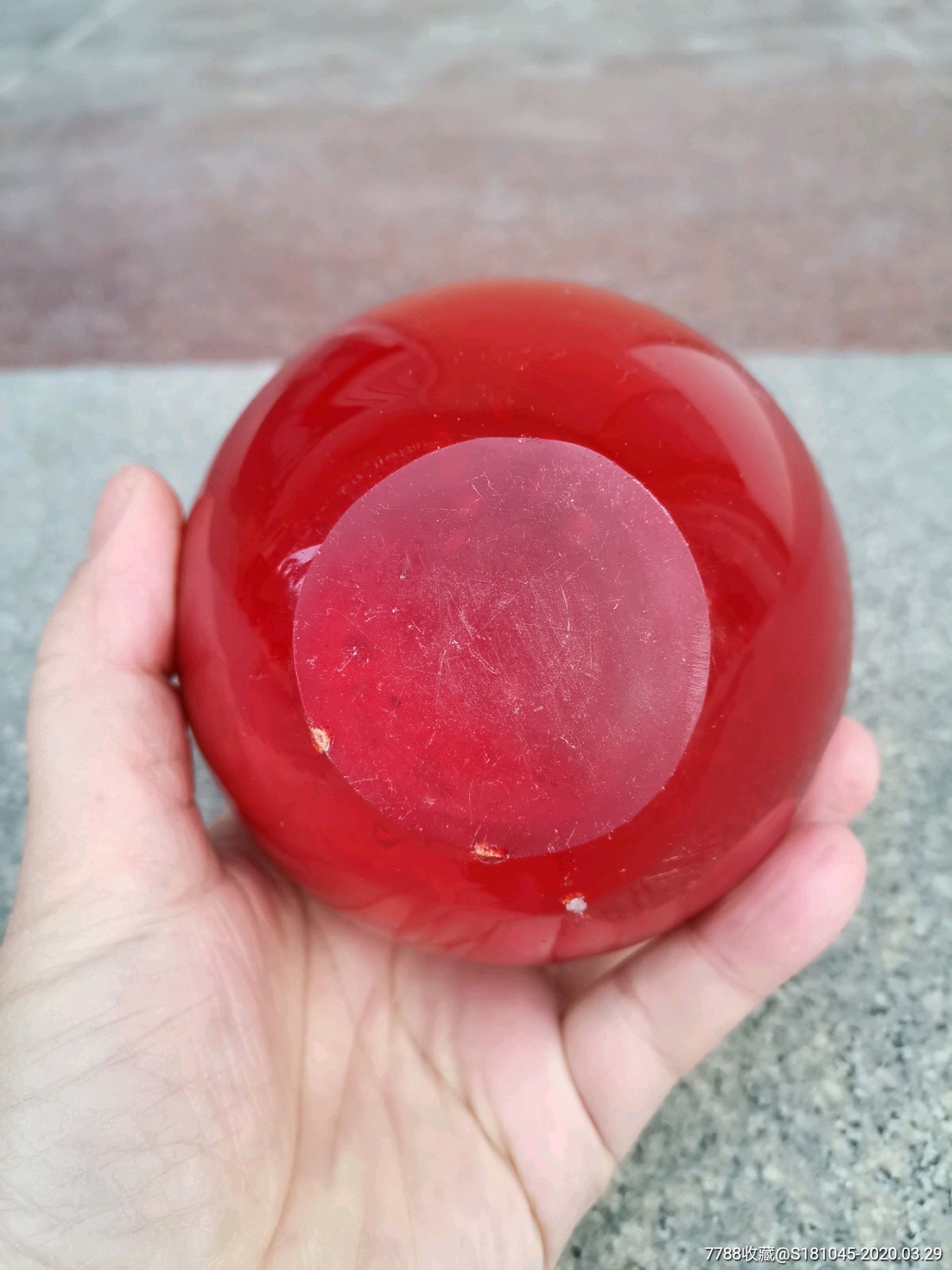 红红火火大琉璃球摆件